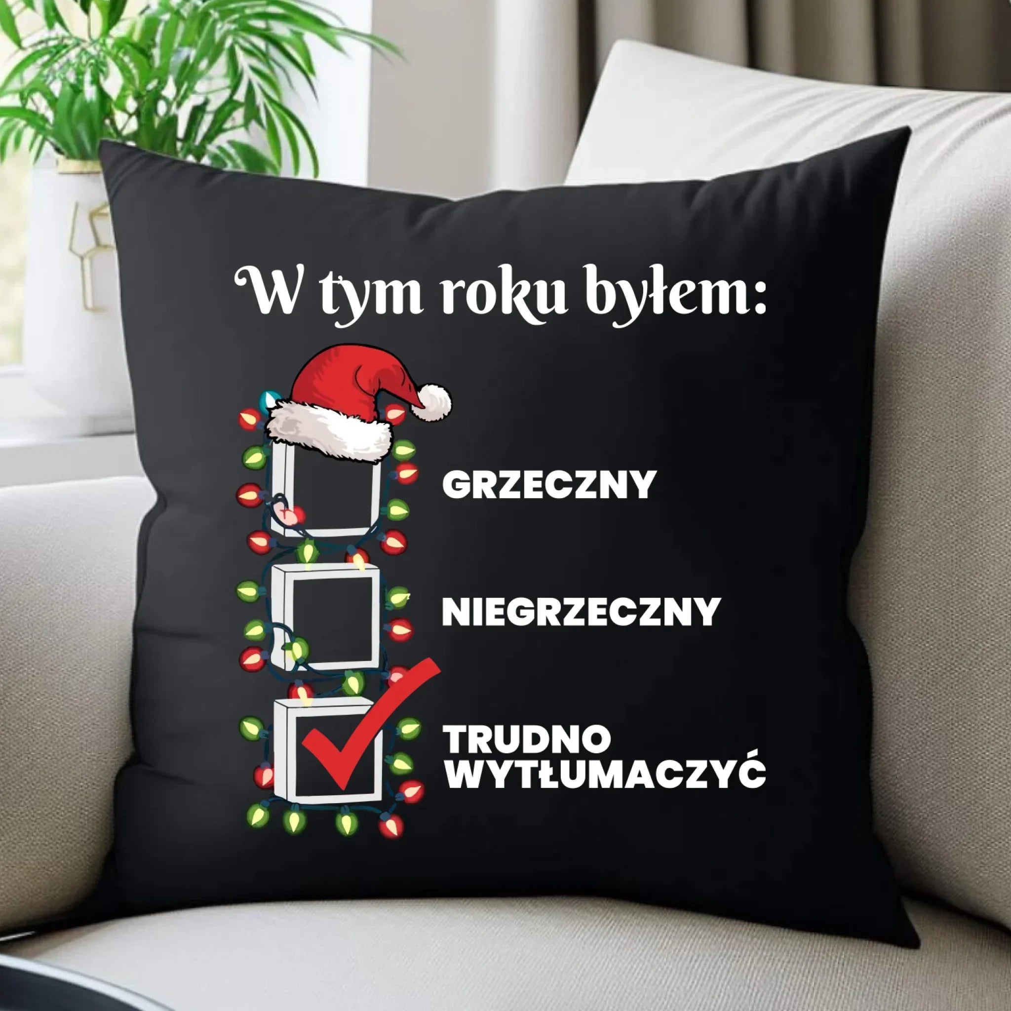Poduszka dekoracyjna świąteczna dla niego - Trudno wytłumaczyć BN134 - StoryCups.pl