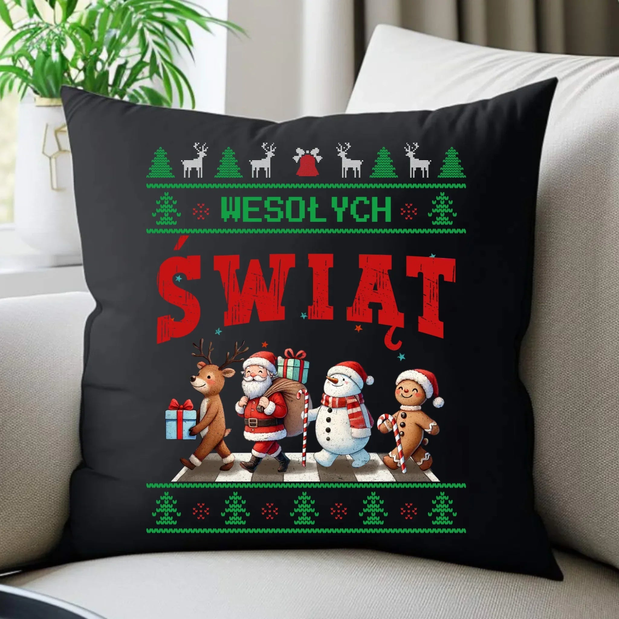Poduszka dekoracyjna świąteczna - Wesołych Świąt BN06 - StoryCups.pl