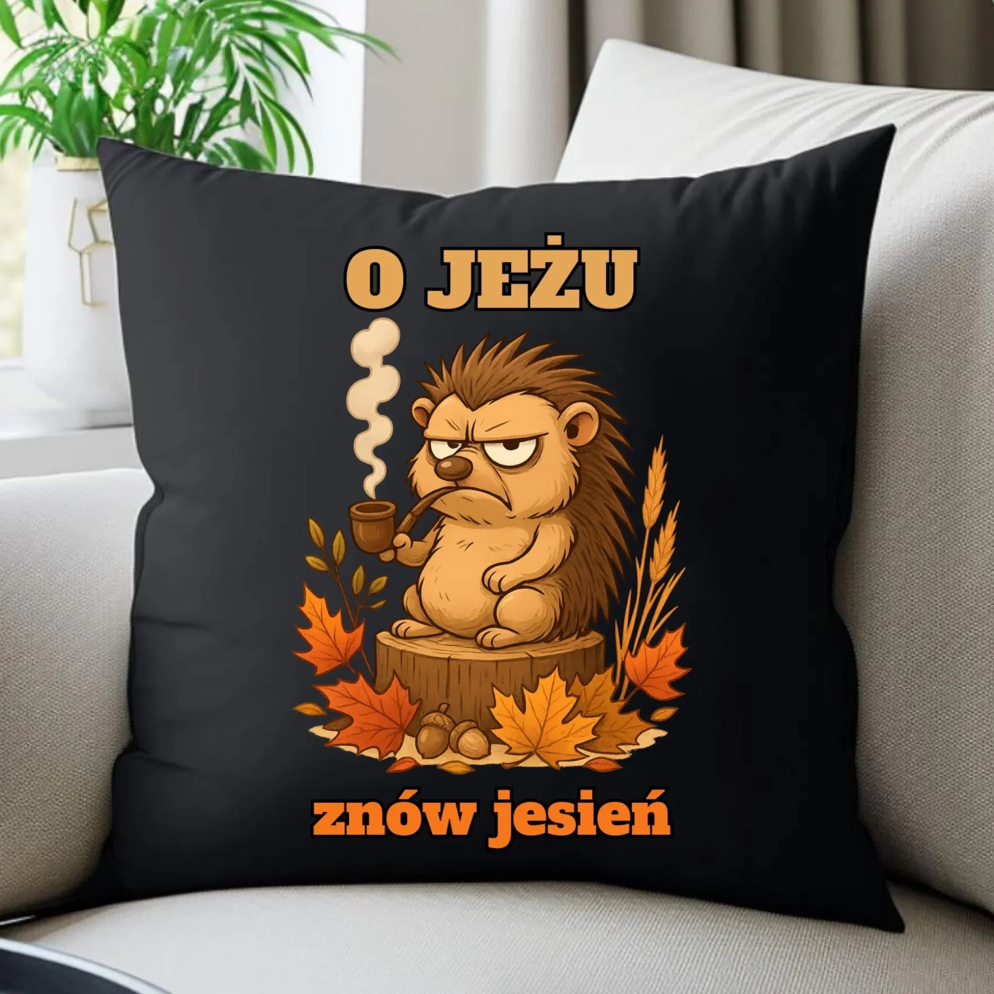 Poduszka dekoracyjna jesienna - O jeżu znów jesień JS20 - StoryCups.pl