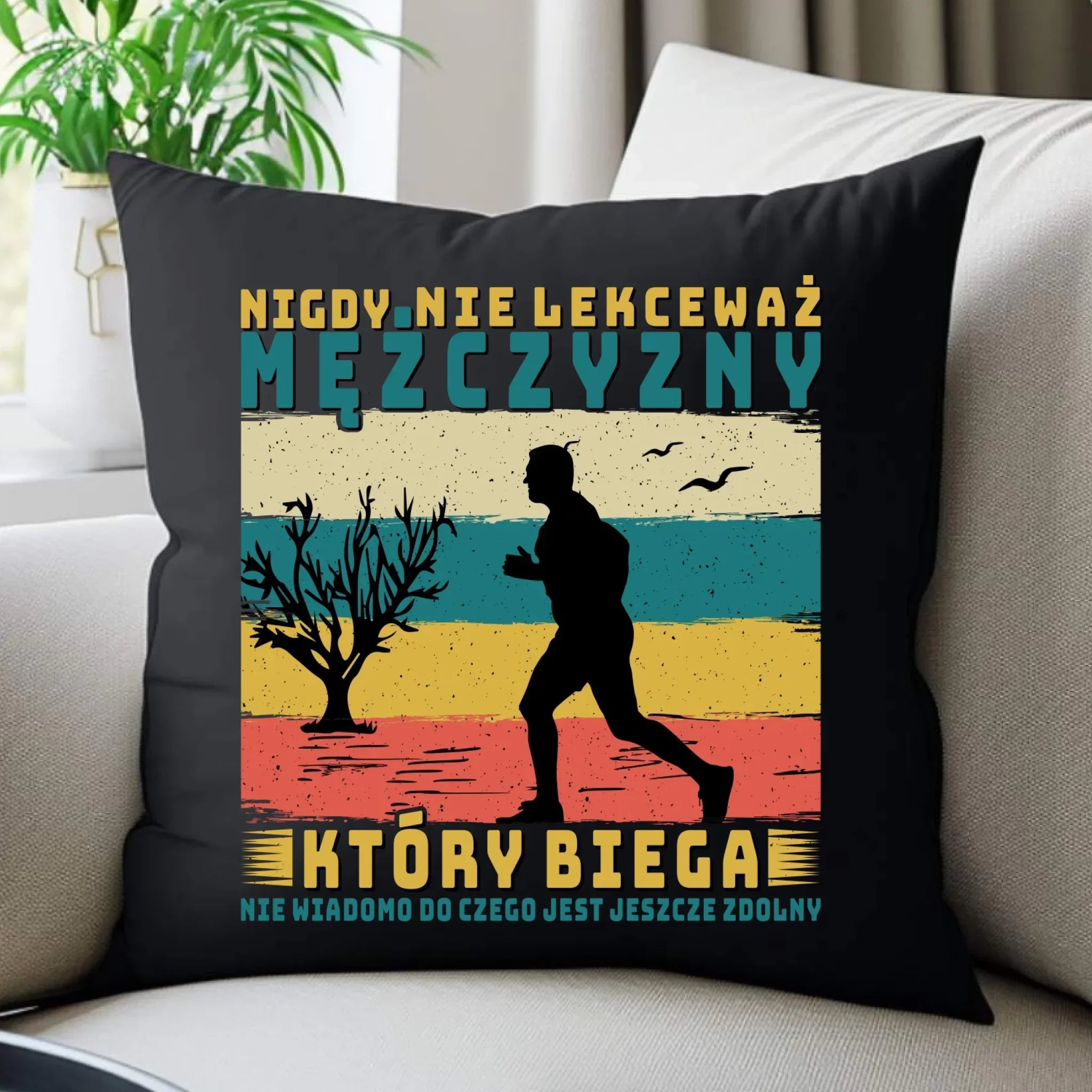 Poduszka dekoracyjna dla biegacza - Nigdy nie lekceważ HB03 - StoryCups.pl