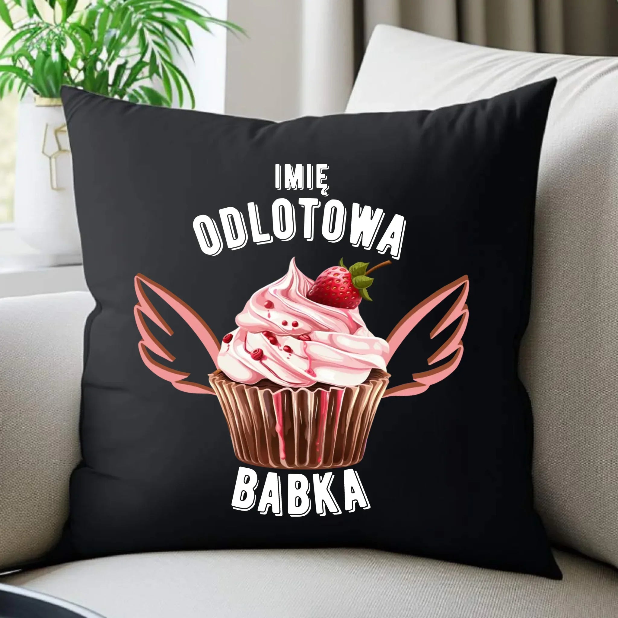 Poduszka dekoracyjna - Odlotowa babka - personalizowana DZ06 - StoryCups.pl