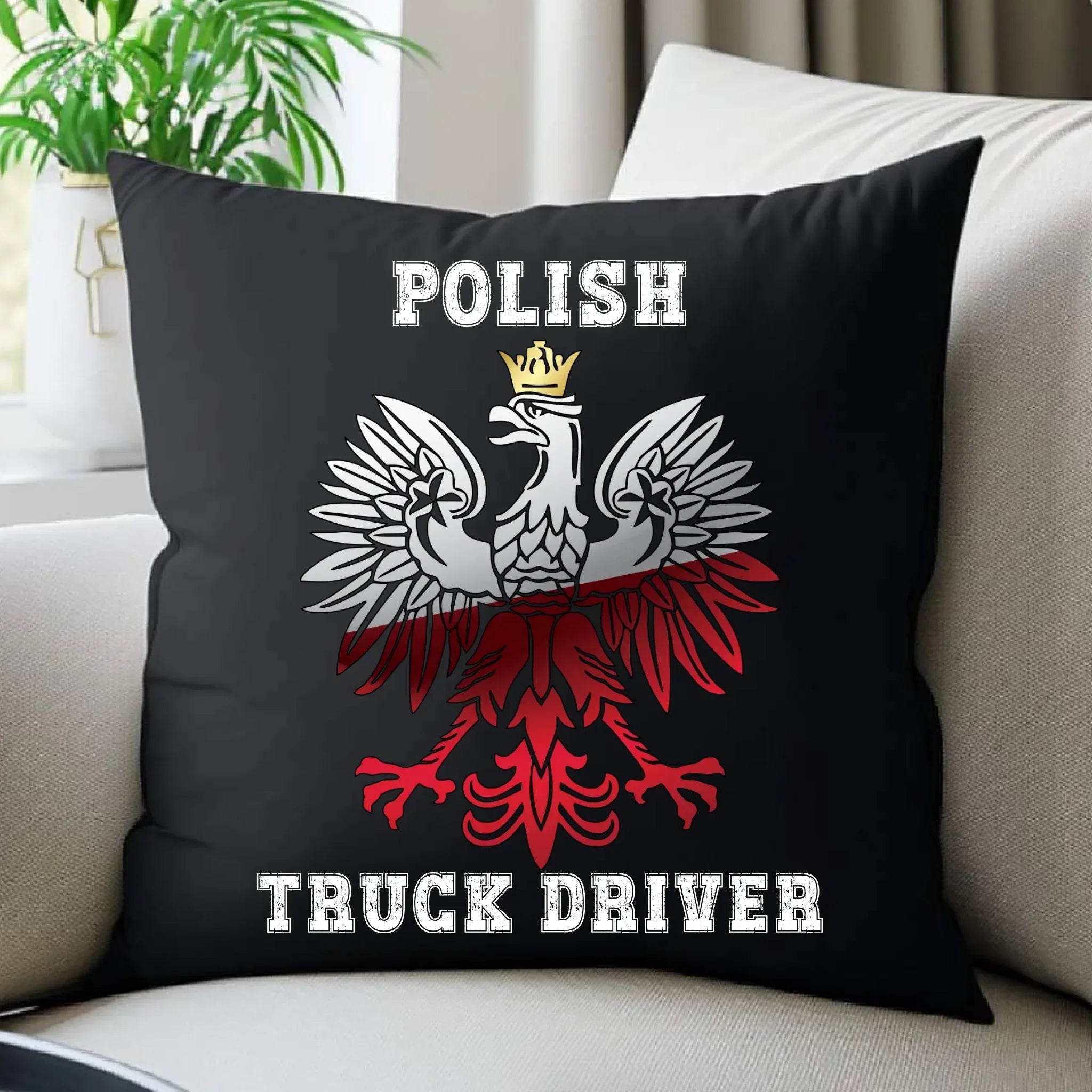 Poduszka dekoracyjna dla kierowcy ciężarówki - Polish Truck Driver ZKT06 - StoryCups.pl