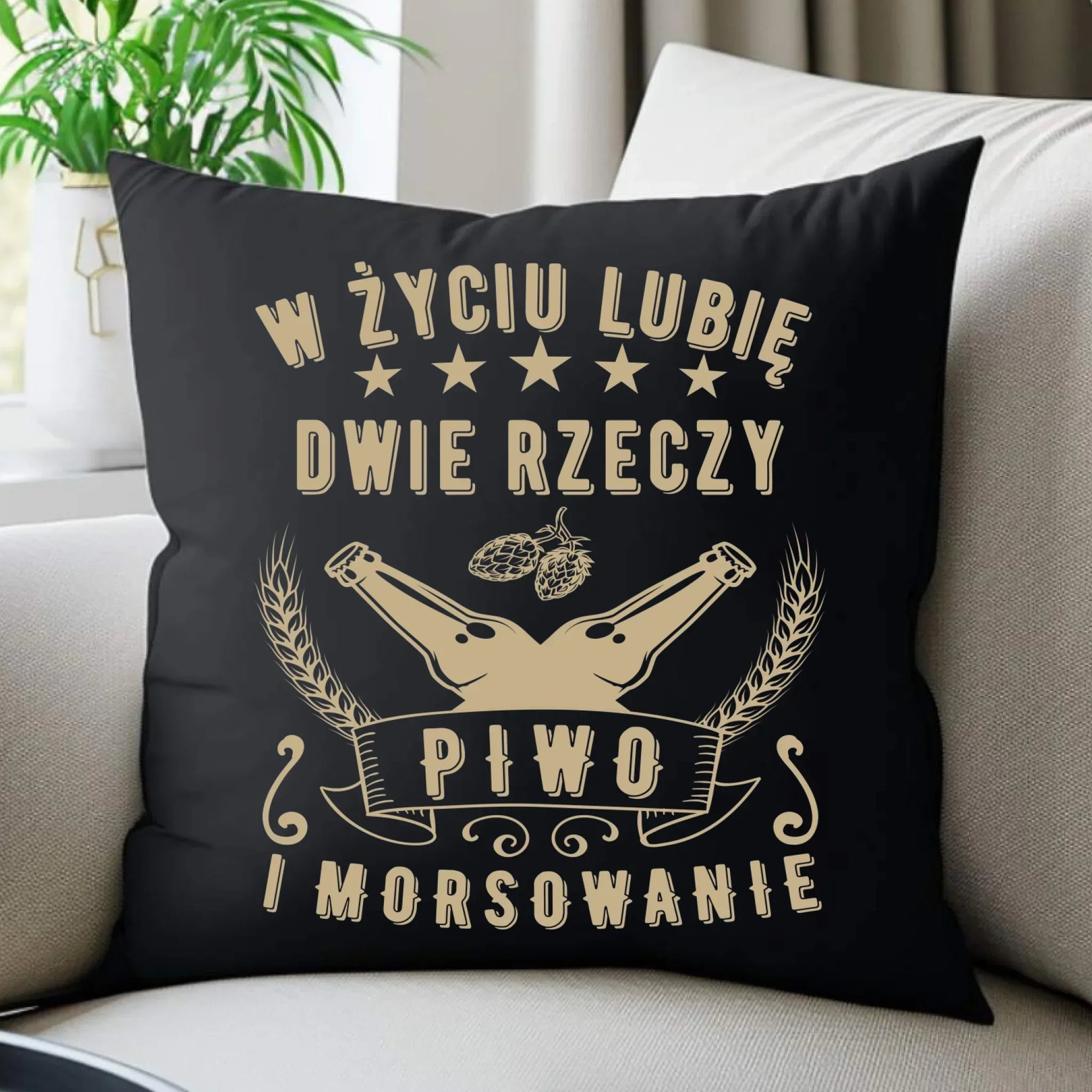 Poduszka dekoracyjna - prezent dla morsa - Piwo i morsowanie - Mors HM09 - StoryCups.pl