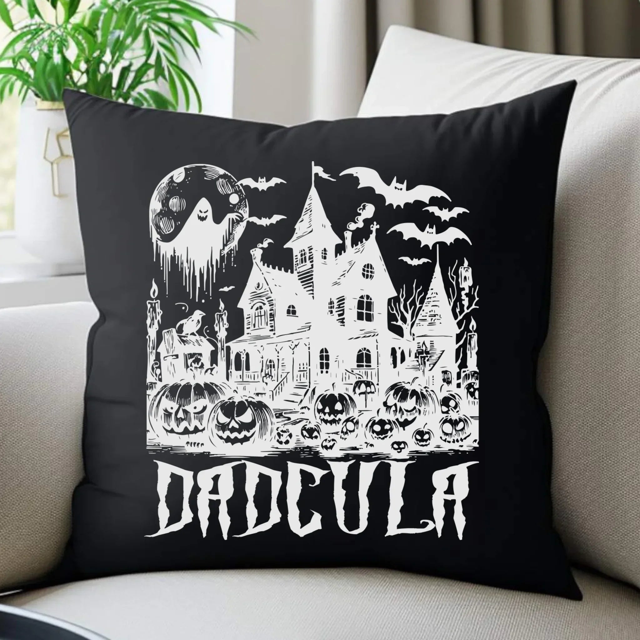 Poduszka dekoracyjna na Halloween dla taty - Upiorny dom - Dadcula HL19 - StoryCups.pl