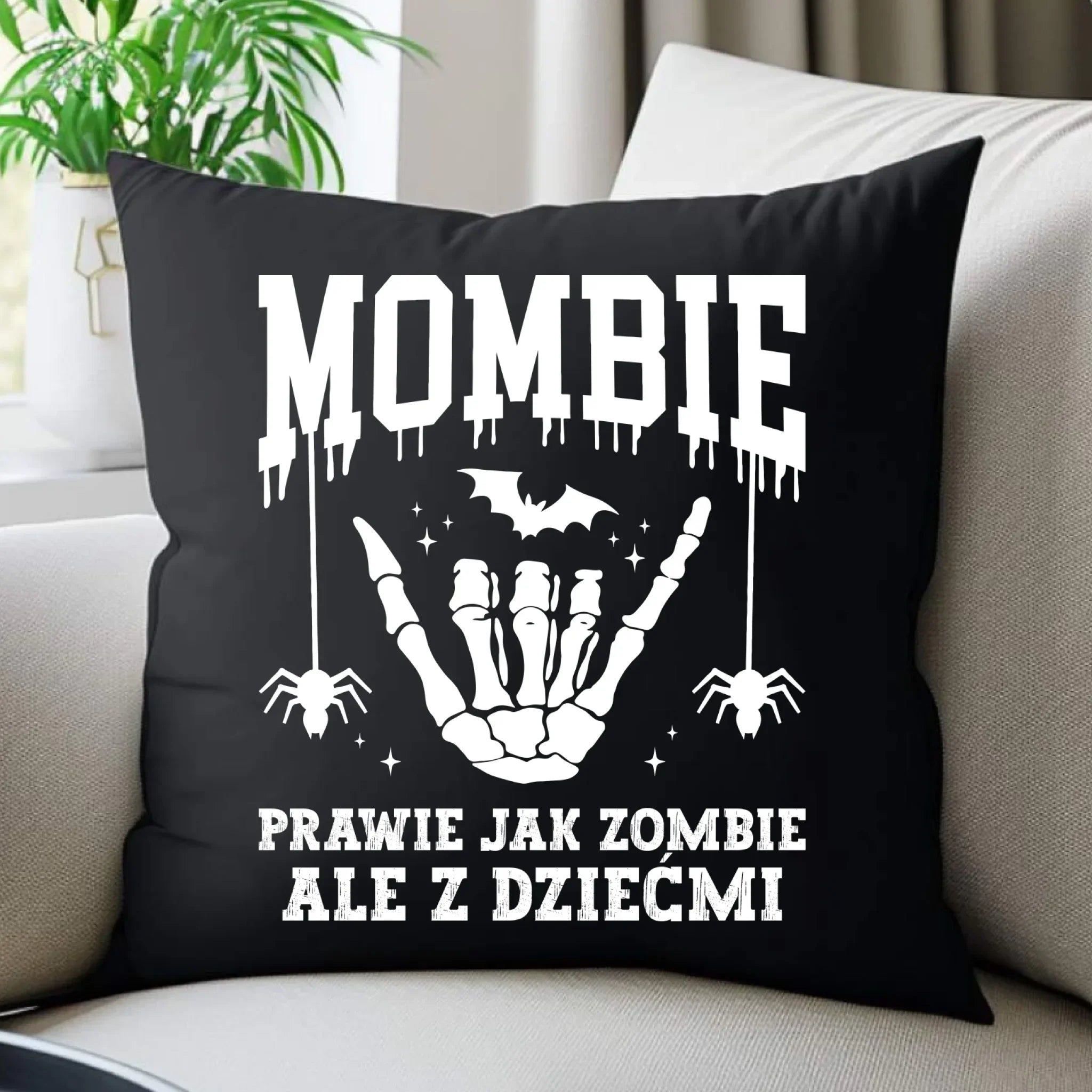 Poduszka dekoracyjna dla mamy - Mombie - zombie z dziećmi HL18 - StoryCups.pl