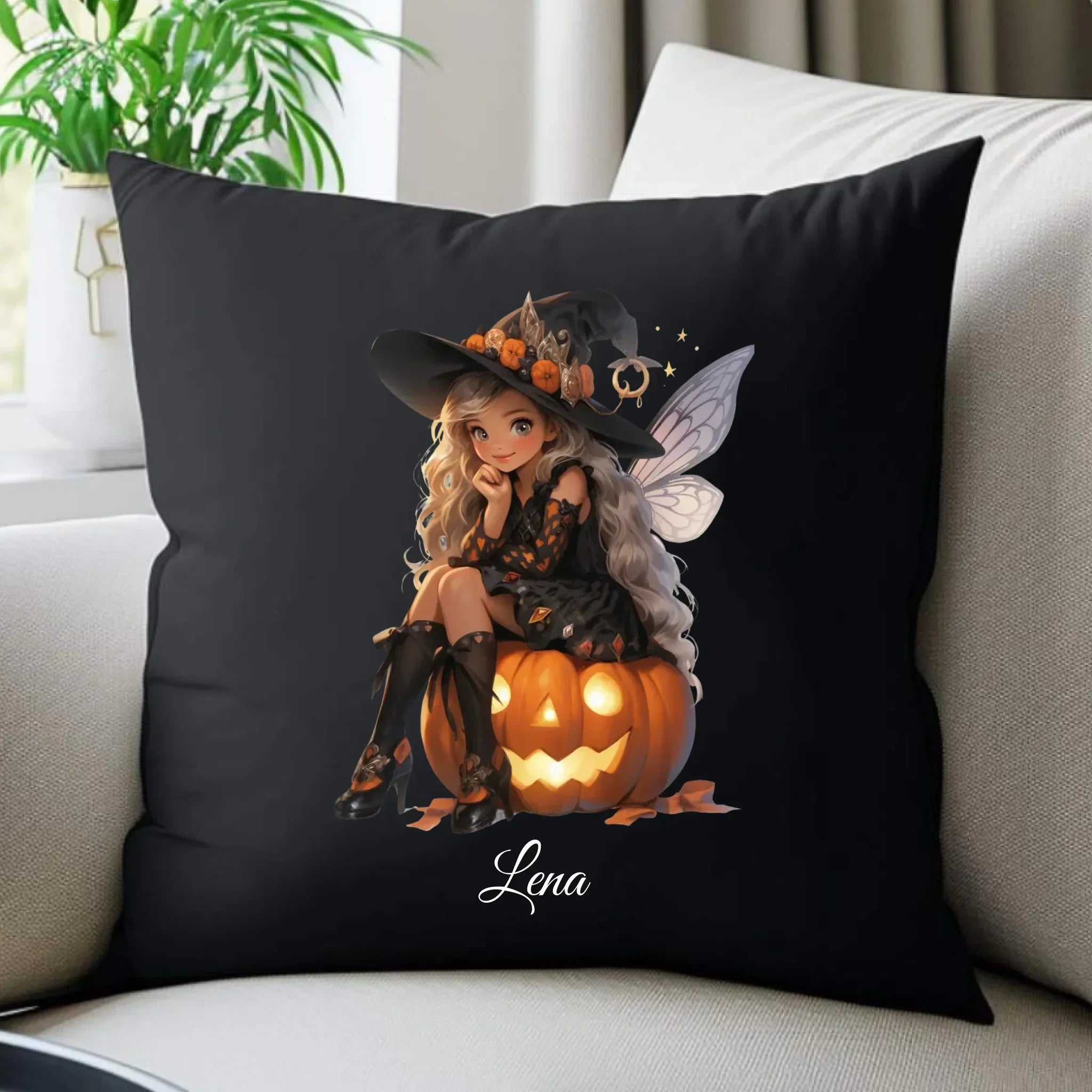 Poduszka dekoracyjna na Halloween - Wróżka - wybierz postać - personalizowana HL02 - StoryCups.pl