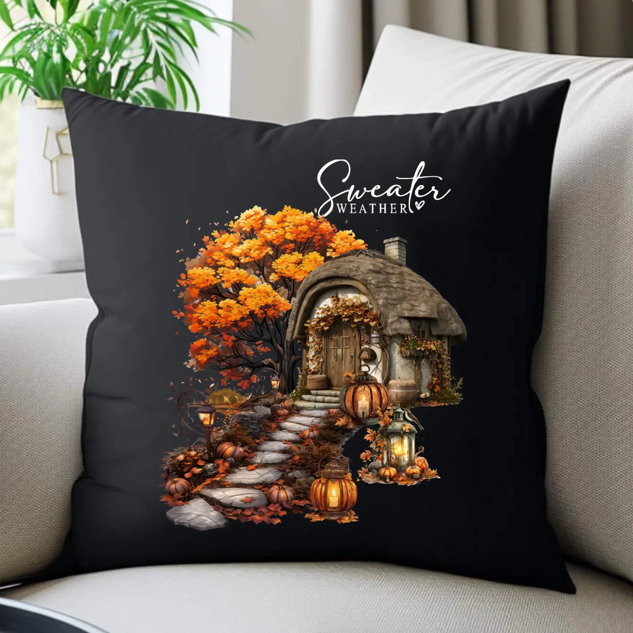 Poduszka dekoracyjna jesienna - Sweater weather JS15 - StoryCups.pl
