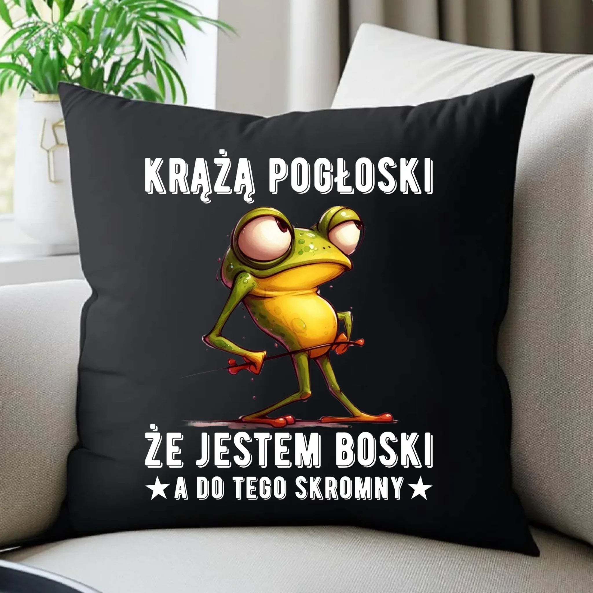 Poduszka dekoracyjna - prezent dla chłopaka - Jestem boski DCH15 - StoryCups.pl