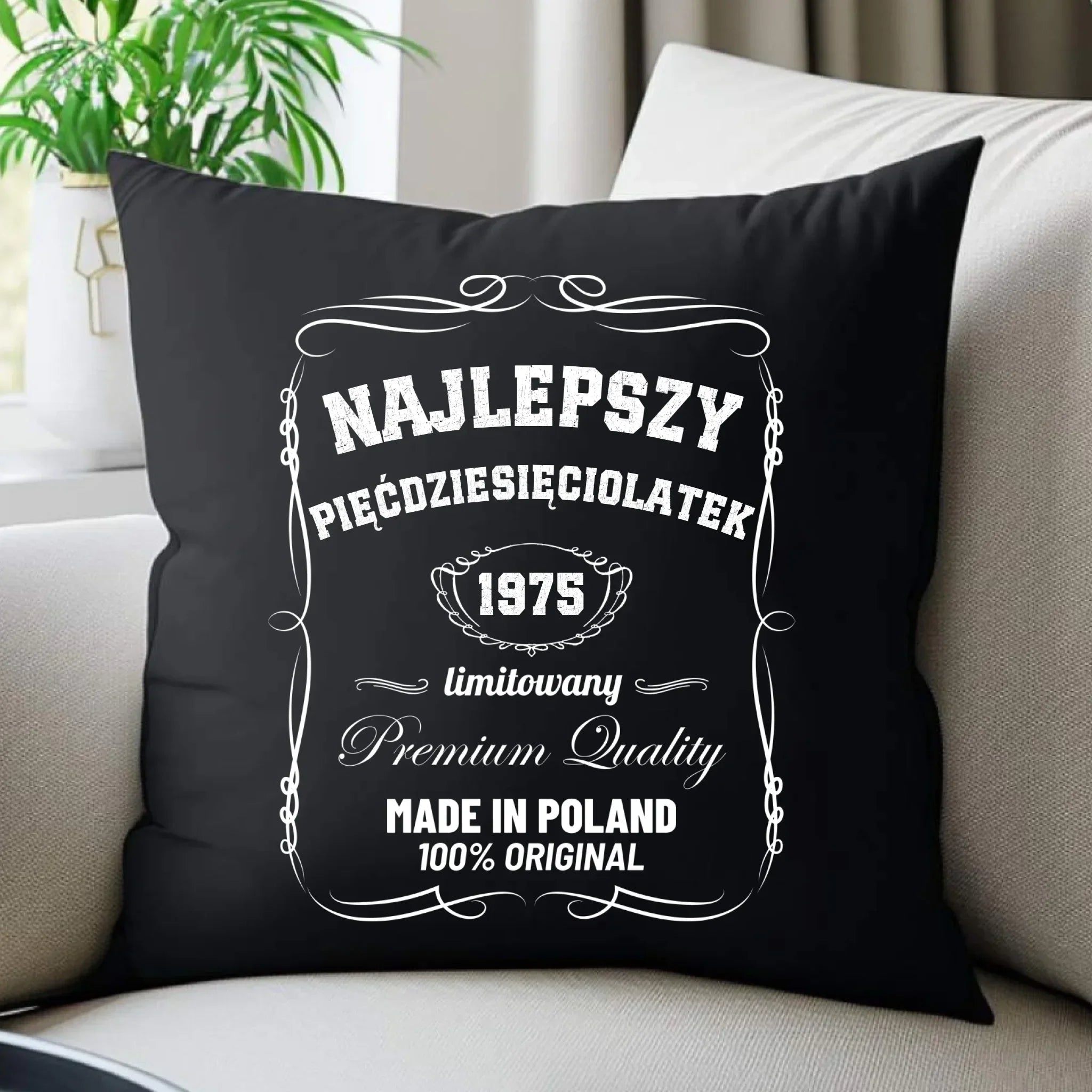 Najlepszy pięćdziesięciolatek | Poduszka dekoracyjna prezent na 50 urodziny U04 - StoryCups.pl