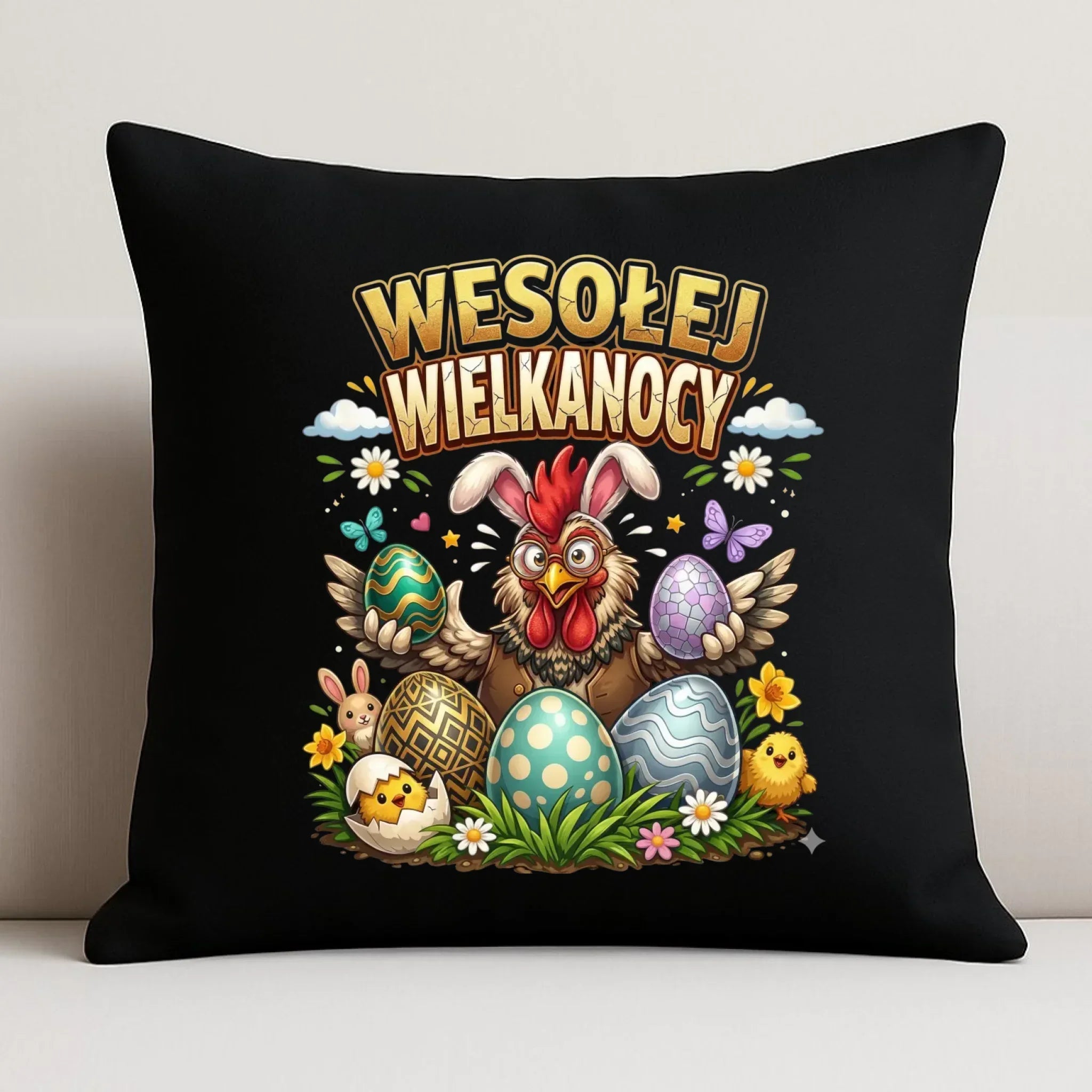 Poduszka dekoracyjna wielkanocna - Wesołej Wielkanocy WN20 - StoryCups.pl