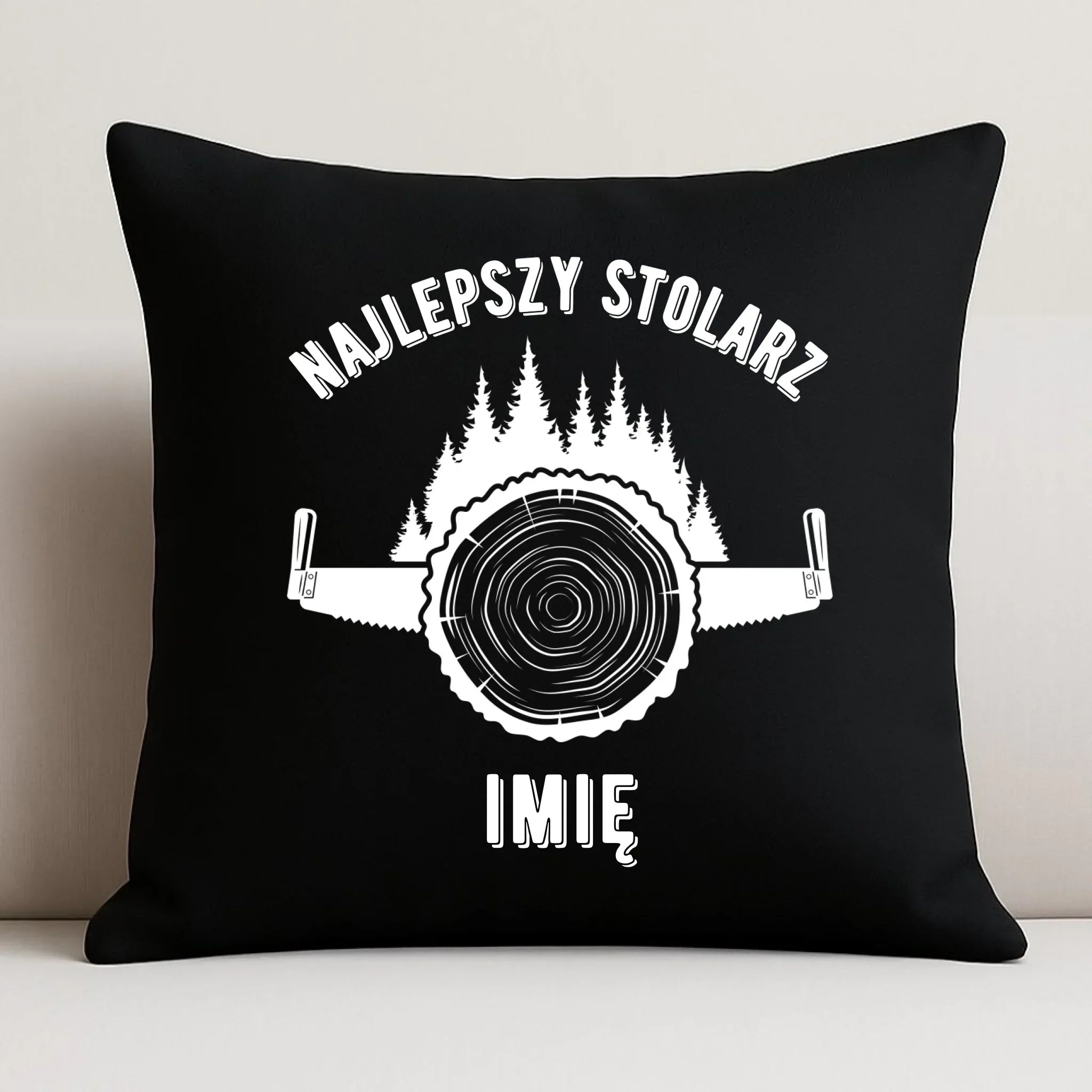 Poduszka dekoracyjna dla stolarza - Najlepszy stolarz - personalizowana ZS01 - StoryCups.pl