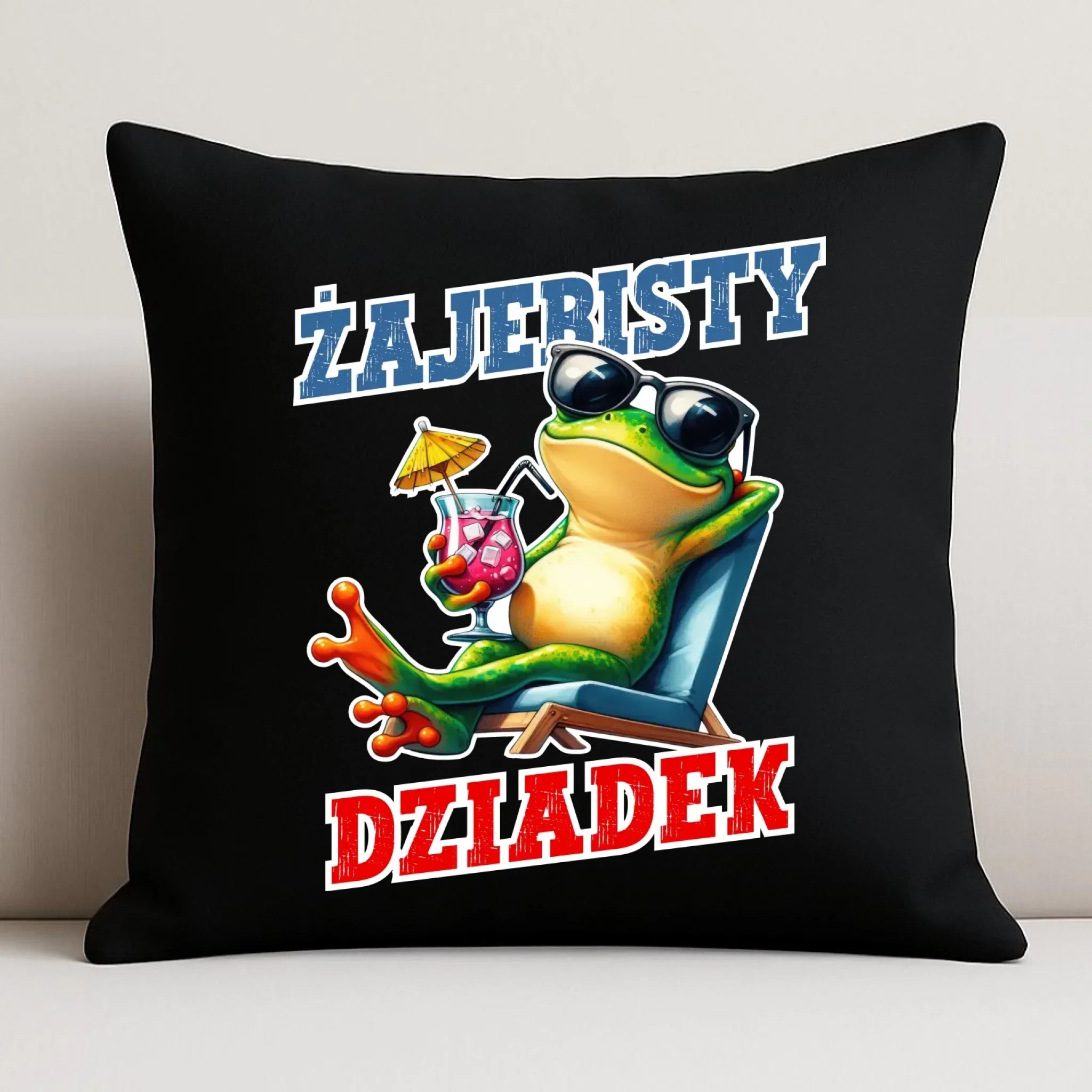 Poduszka dekoracyjna dla dziadka - Żajebisty dziadek D27 - StoryCups.pl