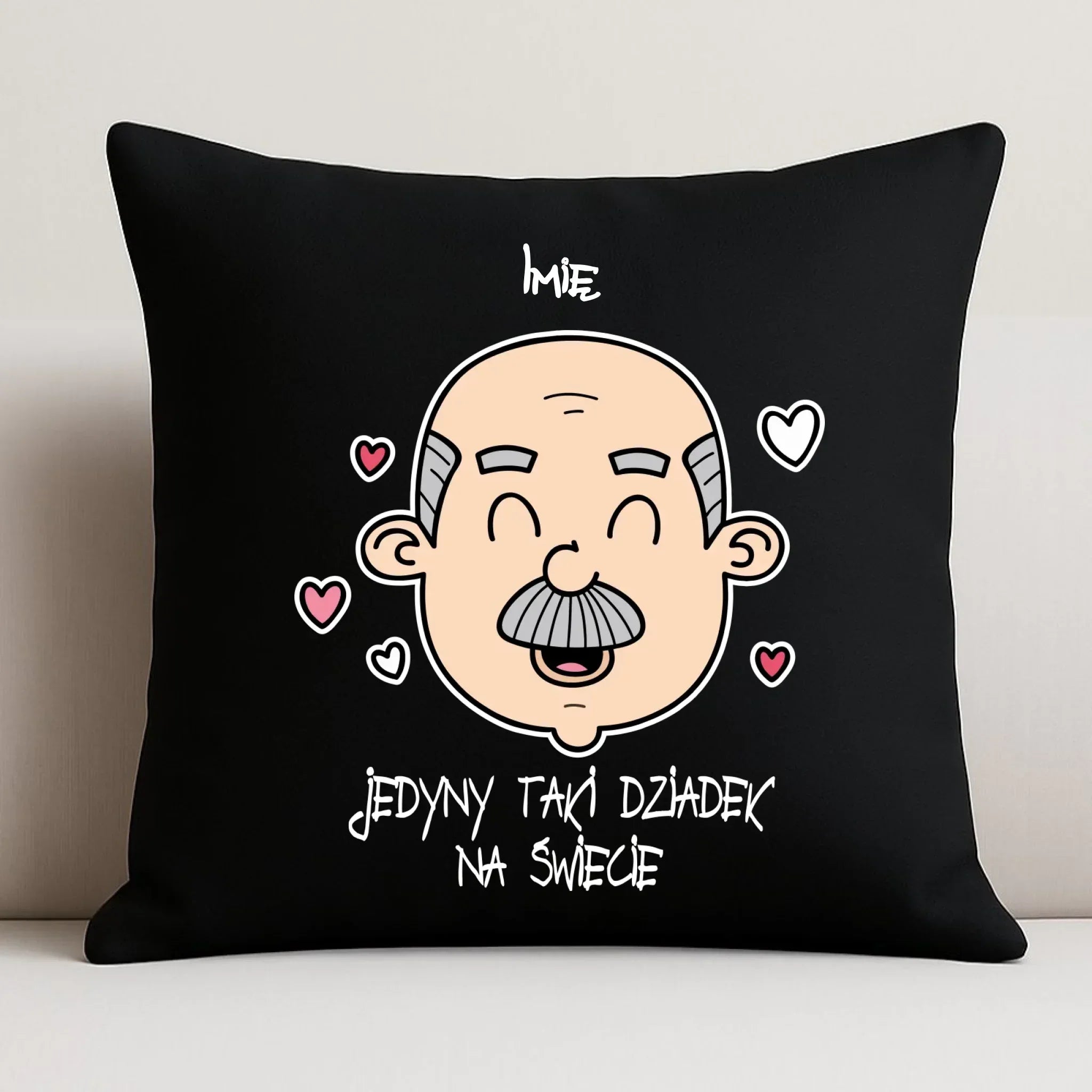 Poduszka dekoracyjna dla dziadka - Jedyny taki dziadek na świecie - personalizowana D15 - StoryCups.pl