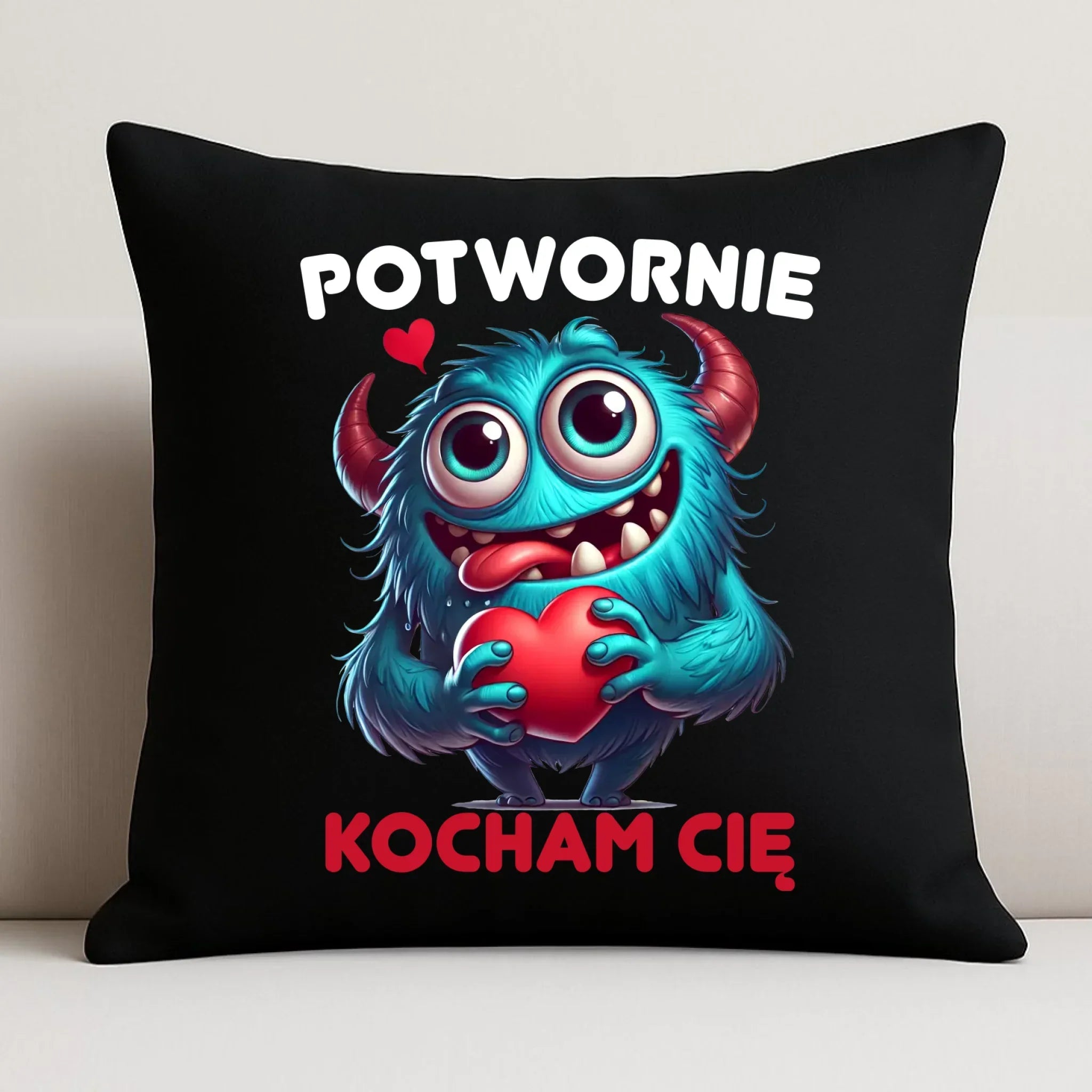 Poduszka dekoracyjna dla par - Potwornie Kocham Cię W45 - StoryCups.pl