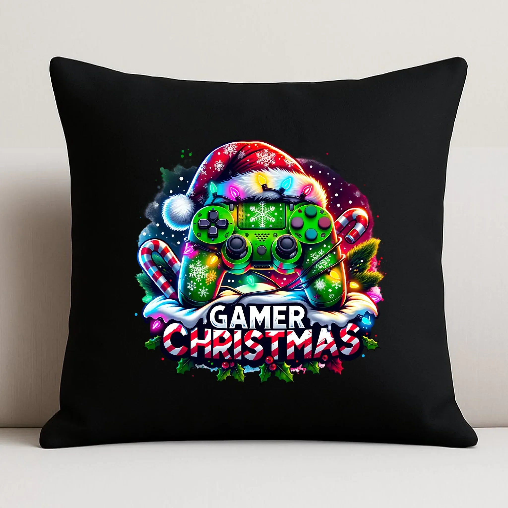 Poduszka dekoracyjna świąteczna - prezent dla gracza - Christmas gamer BN22 - StoryCups.pl