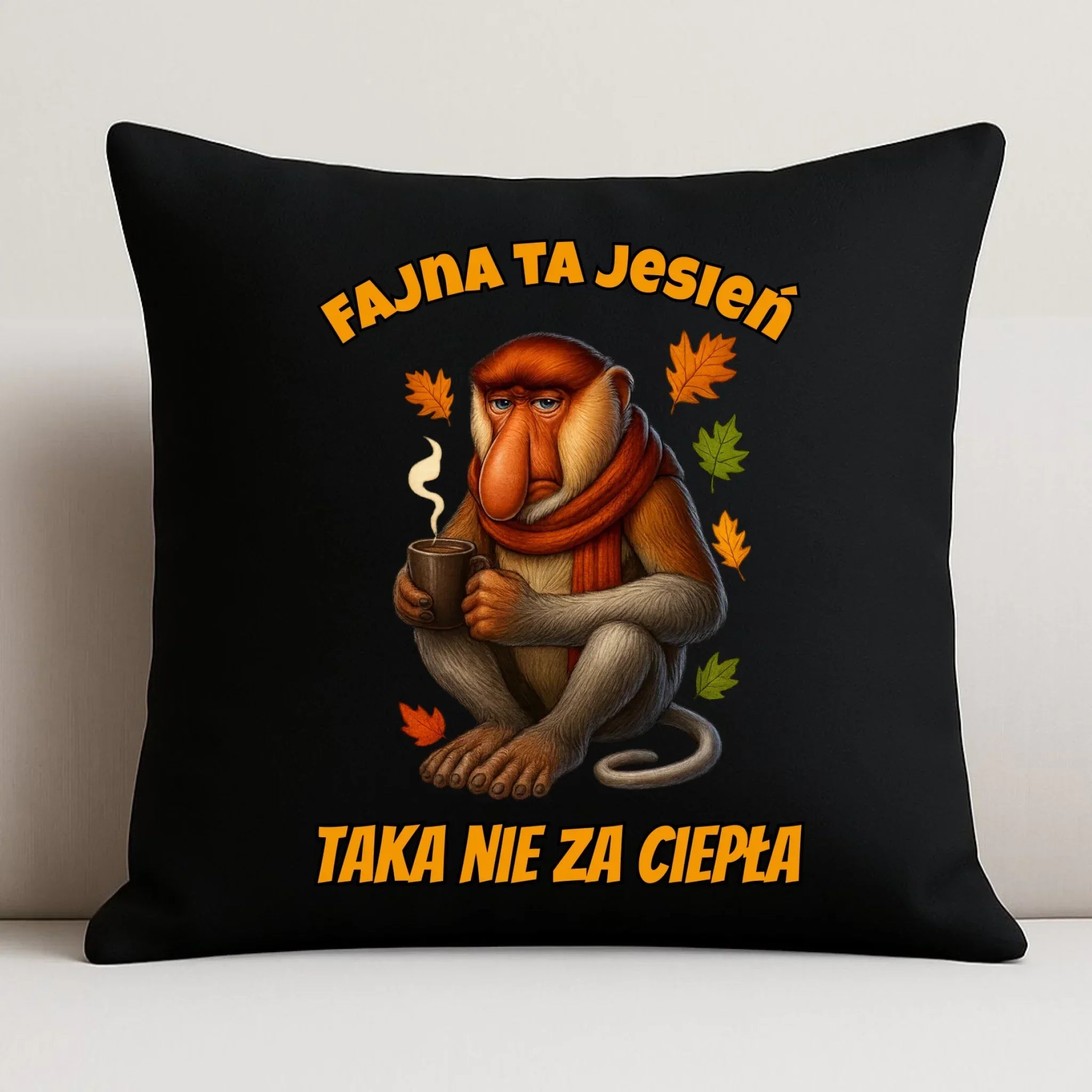 Poduszka dekoracyjna jesienna - Janusz Nosacz - Fajna ta jesień, taka nie za ciepła JS21 - StoryCups.pl