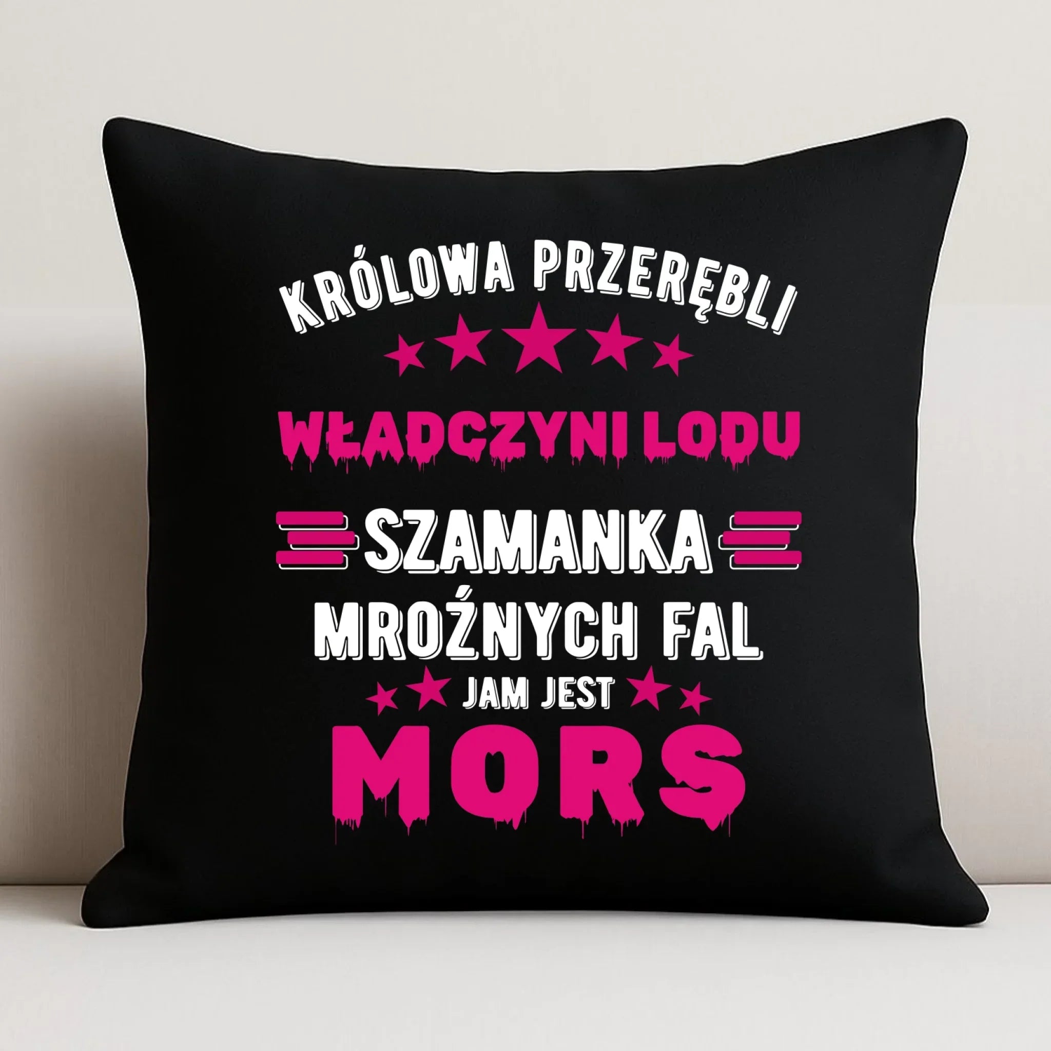 Poduszka dekoracyjna - prezent dla morsa - Królowa przerębli Jam jest mors HM17 - StoryCups.pl