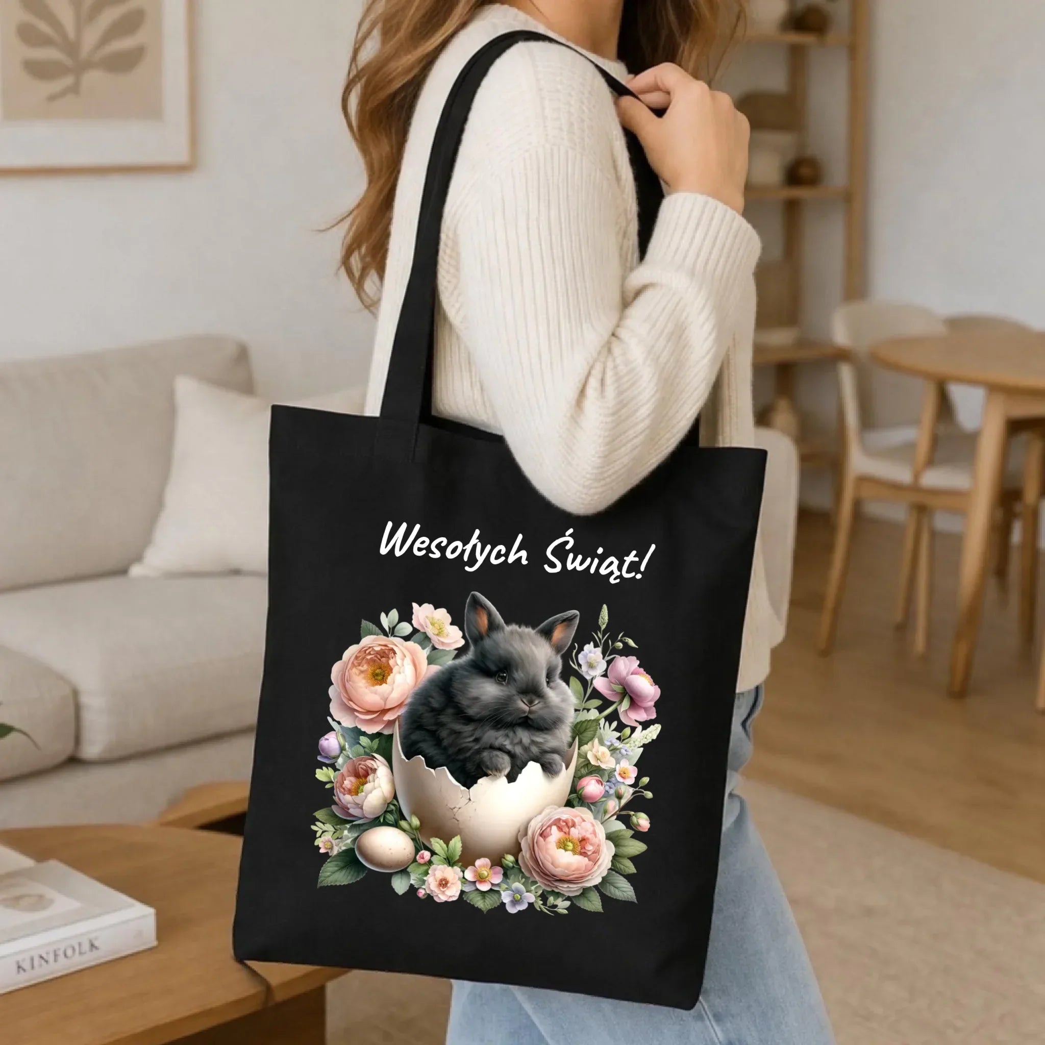 Torba na Wielkanoc - Zajączek w pisance Wesołych Świąt WN03 - StoryCups.pl