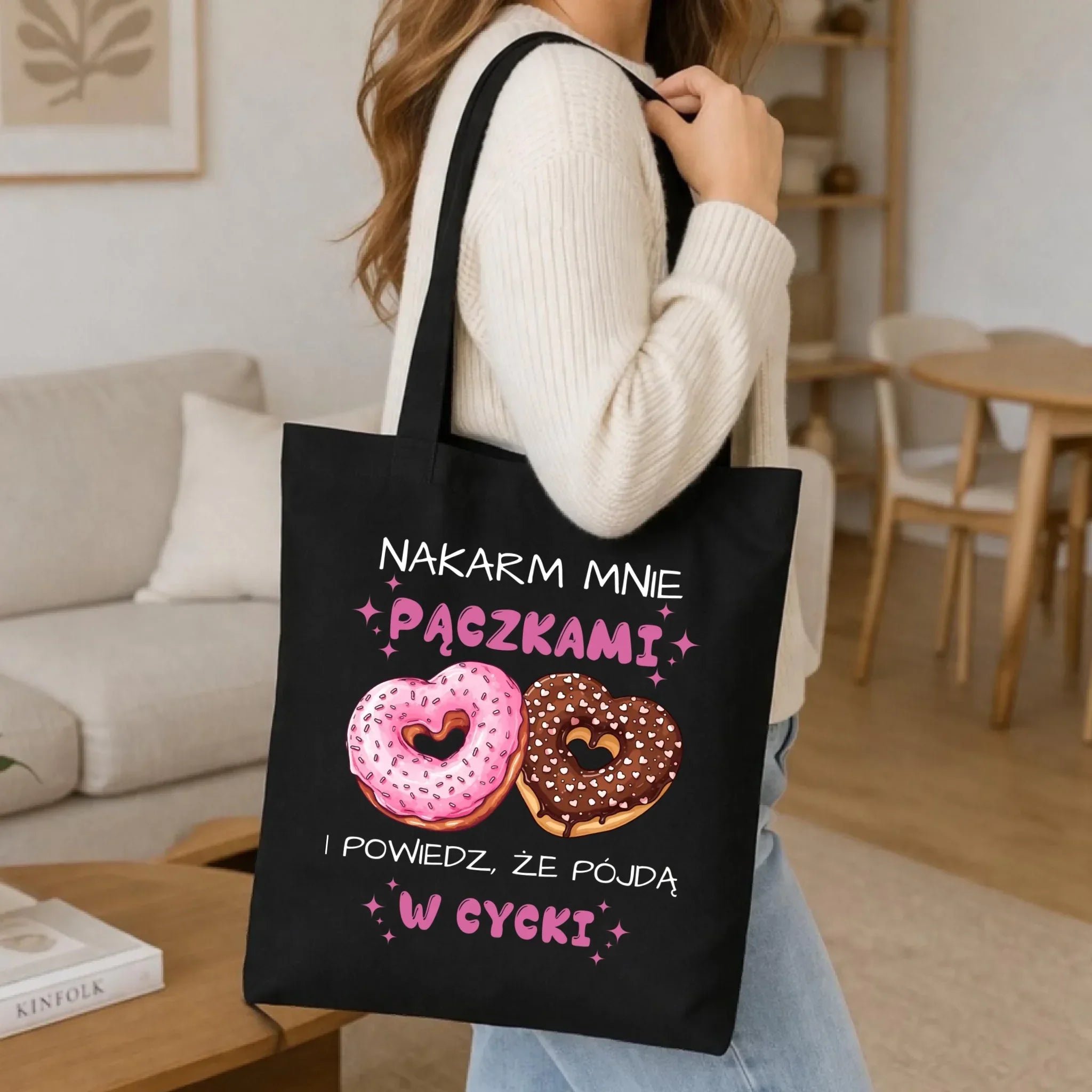 Torba dla dziewczyny - Nakarm mnie pączkami W59 - StoryCups.pl