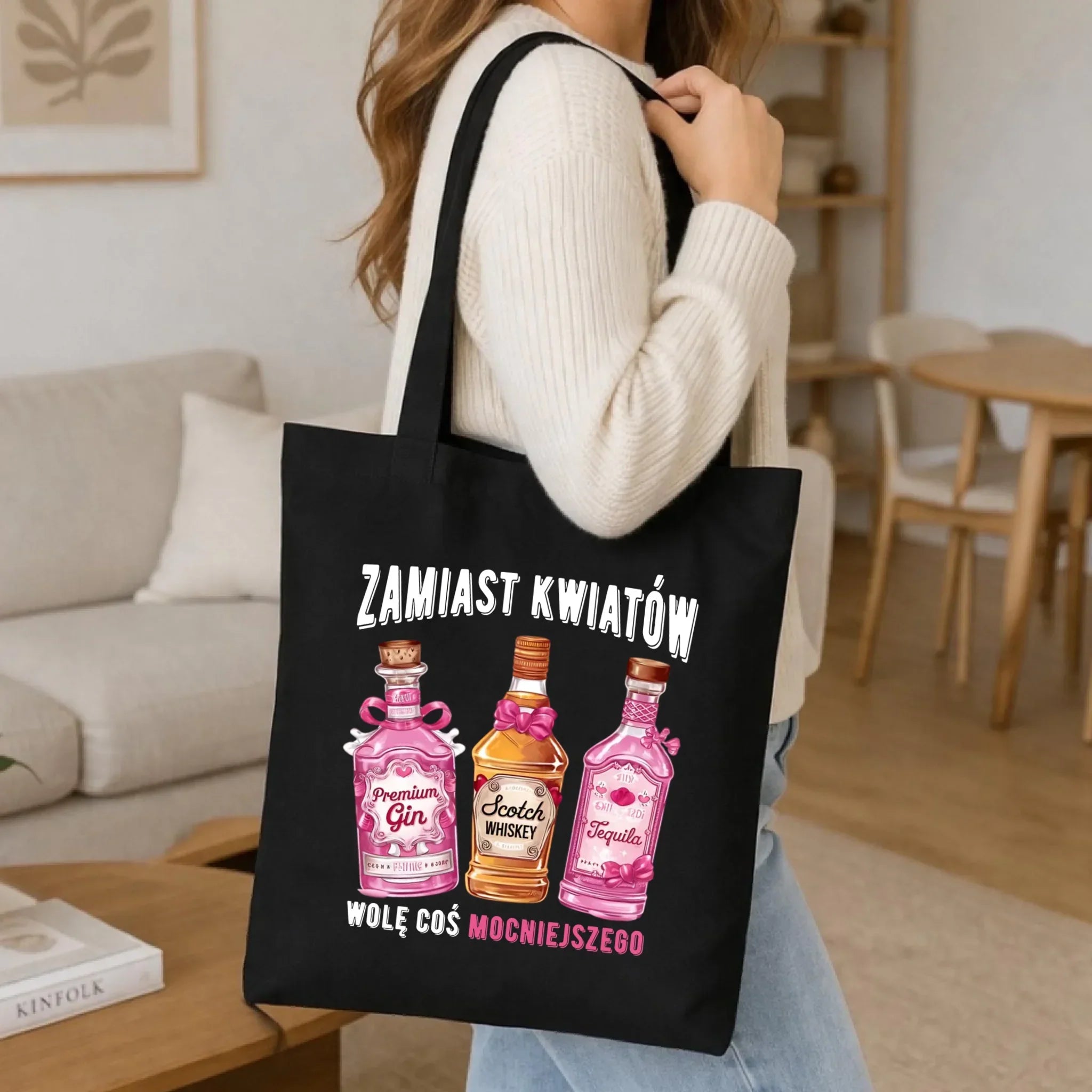 Torba dla niej - Zamiast kwiatów wolę coś mocniejszego W42 - StoryCups.pl