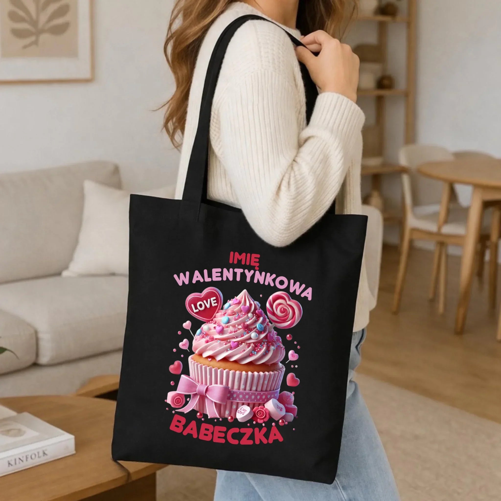 Torba na Walentynki - Walentynkowa Babeczka - personalizowana W21 - StoryCups.pl