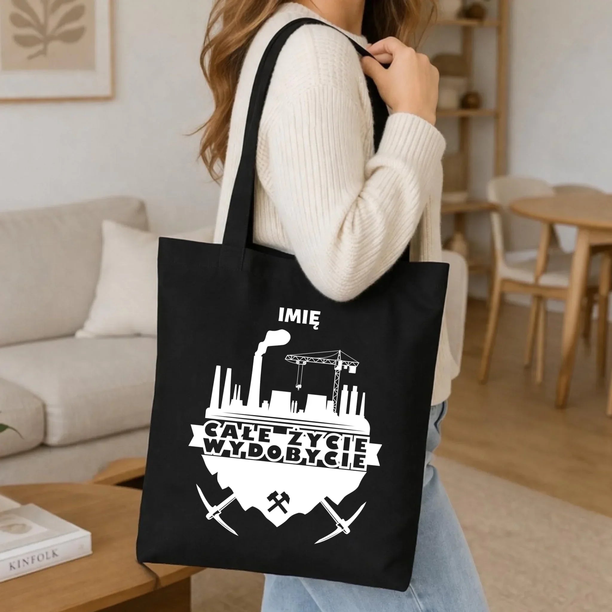 Torba - prezent dla górnika - Całe życie wydobycie - personalizowana G09 - StoryCups.pl