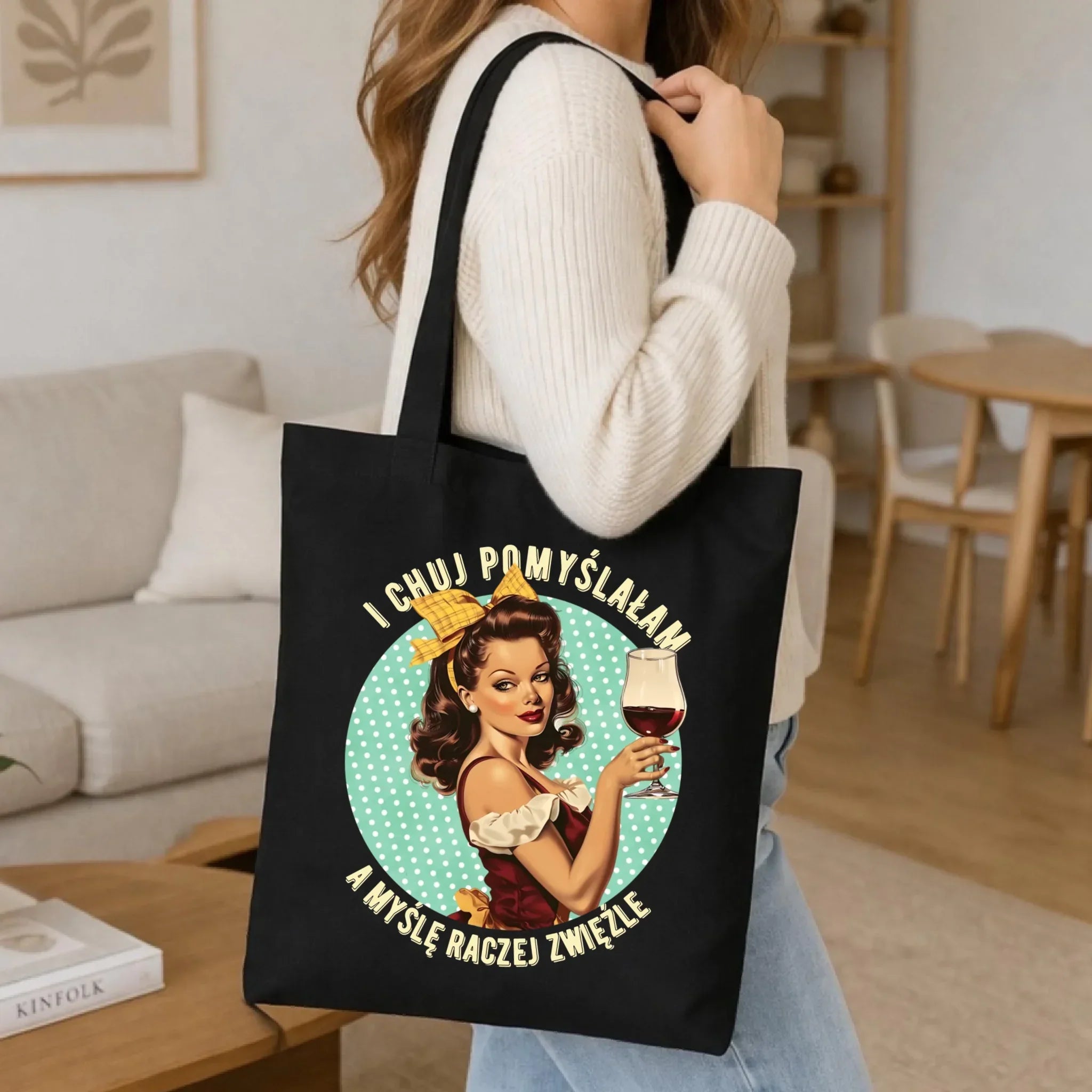 Torba retro - I ch*j pomyślałam, a myślę raczej zwięźle - bez cenzury DZ13 - StoryCups.pl