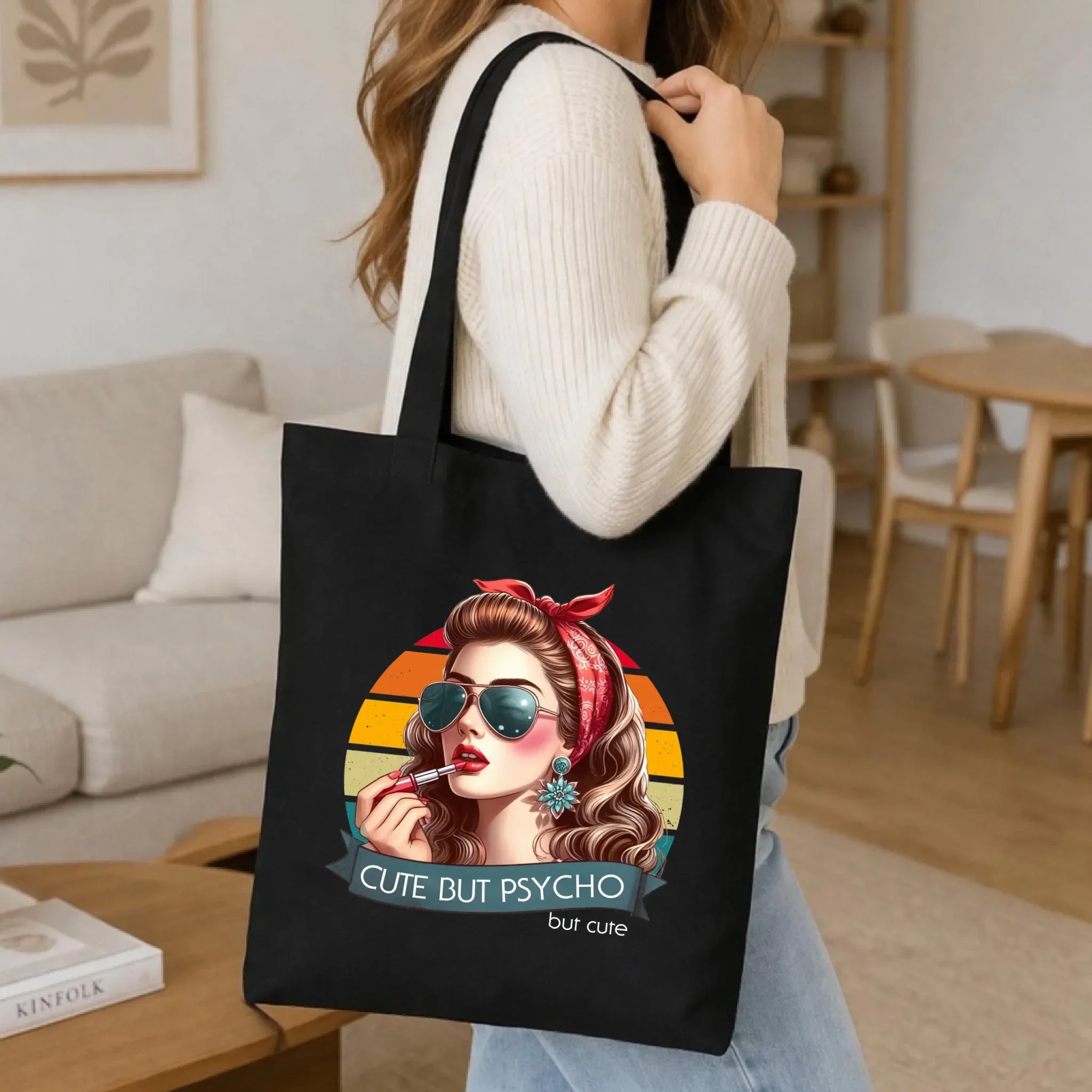 Torba – Cute but psycho - w stylu retro DZ09 - StoryCups.pl