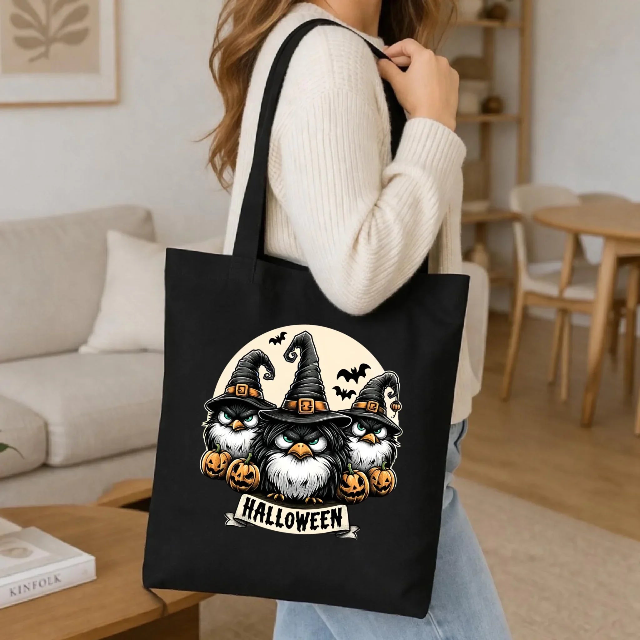 Torba na Halloween - Upiorne sowy wiedźmy HL15 - StoryCups.pl
