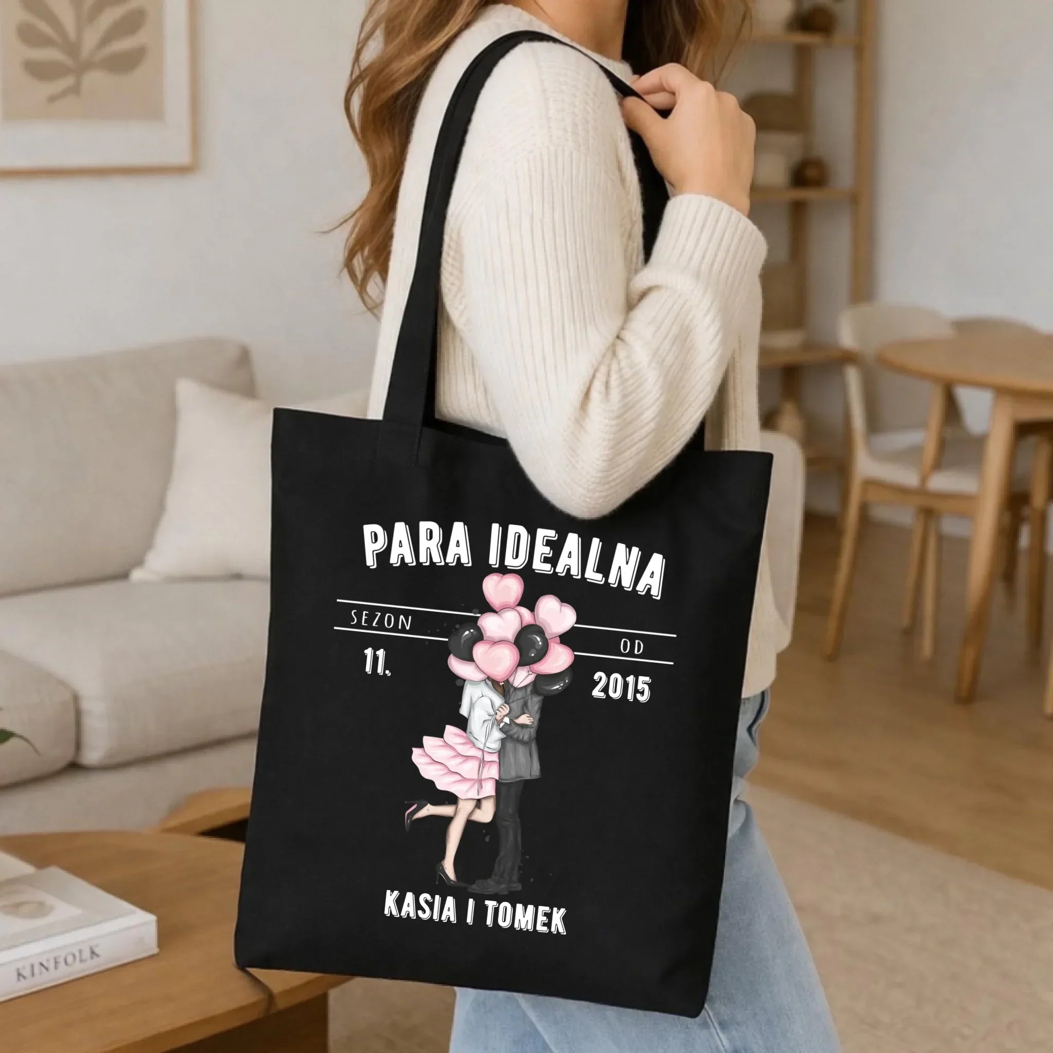 Torba dla par na rocznicę - Para idealna - personalizowana W11 - StoryCups.pl