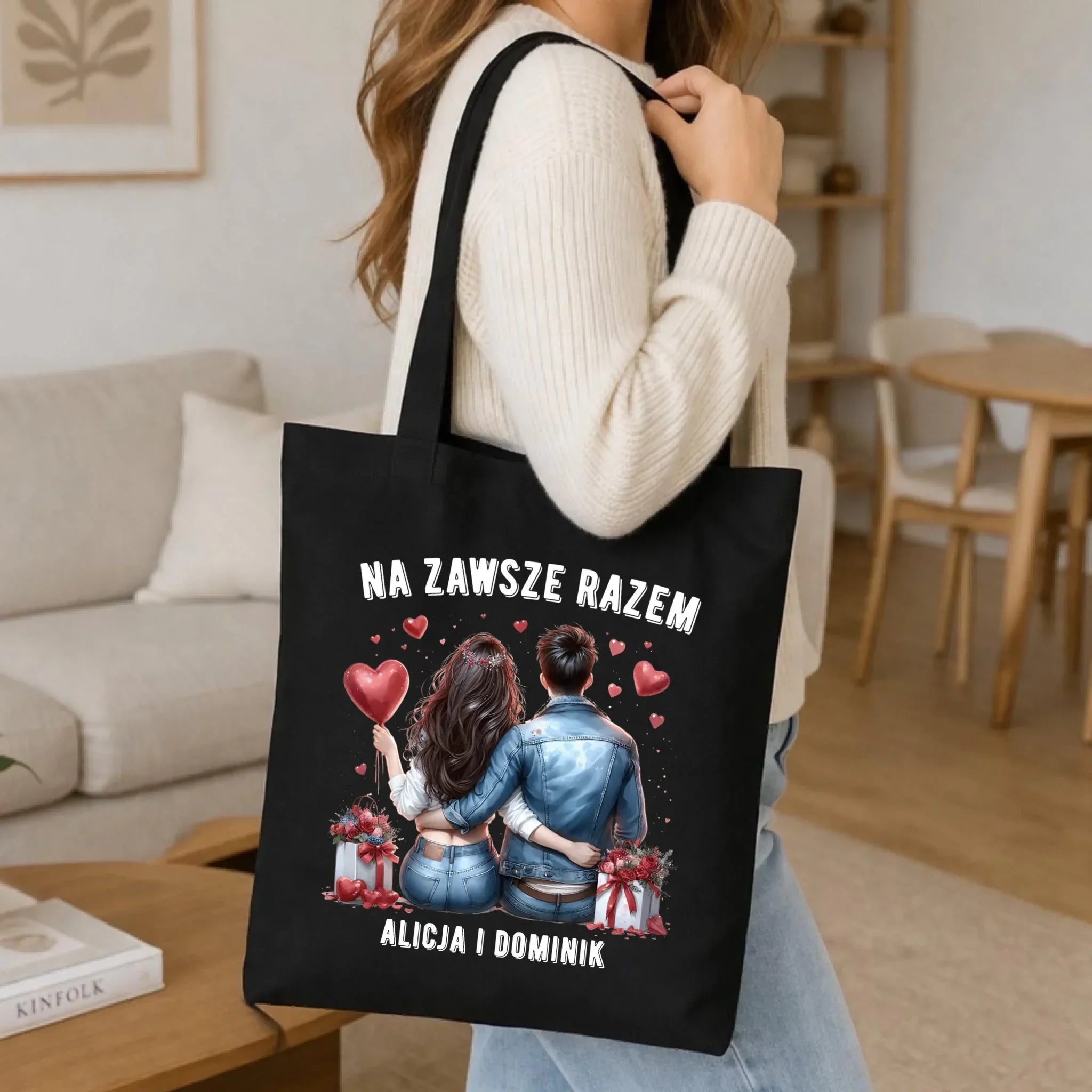 Torba dla par - Na zawsze razem - personalizowana W07 - StoryCups.pl