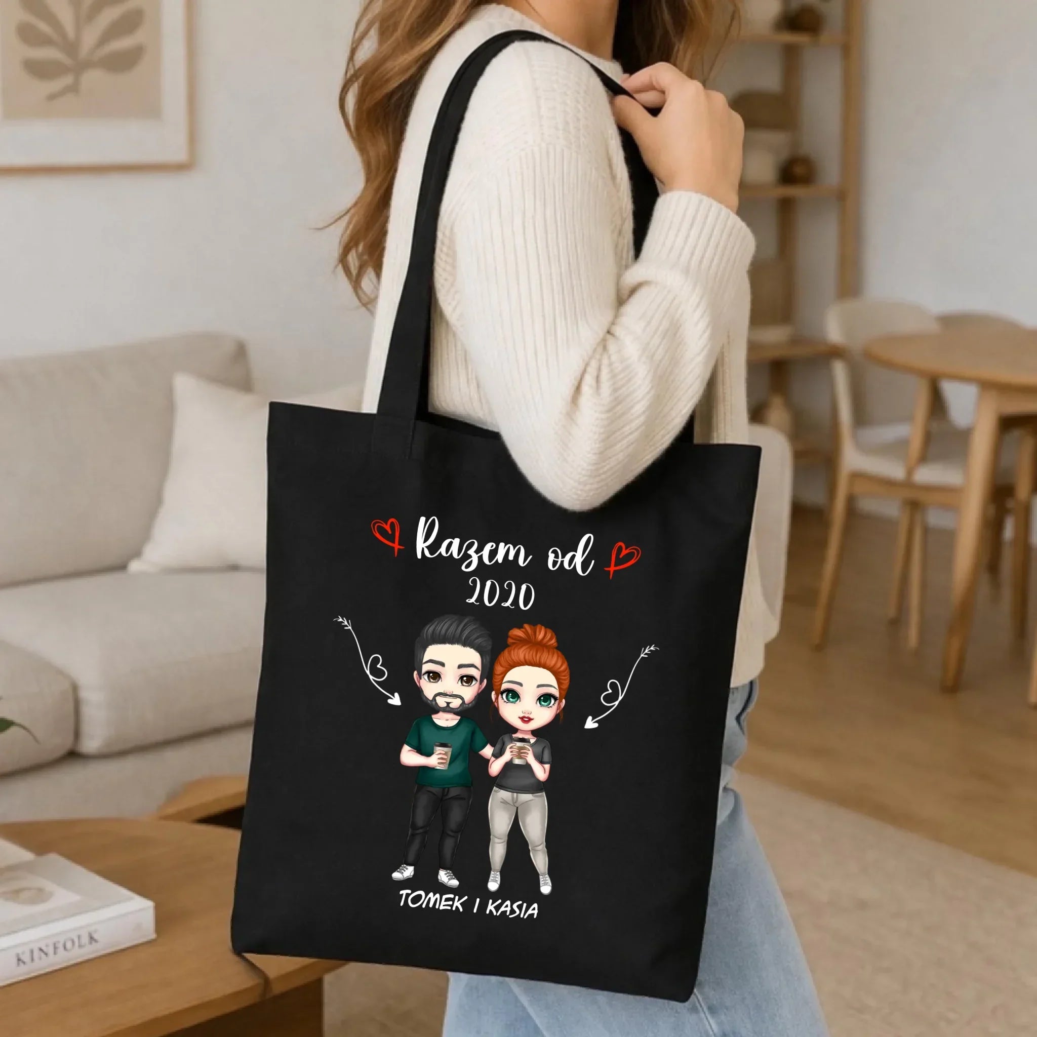 Torba dla par - Razem od - personalizowana W01 - StoryCups.pl