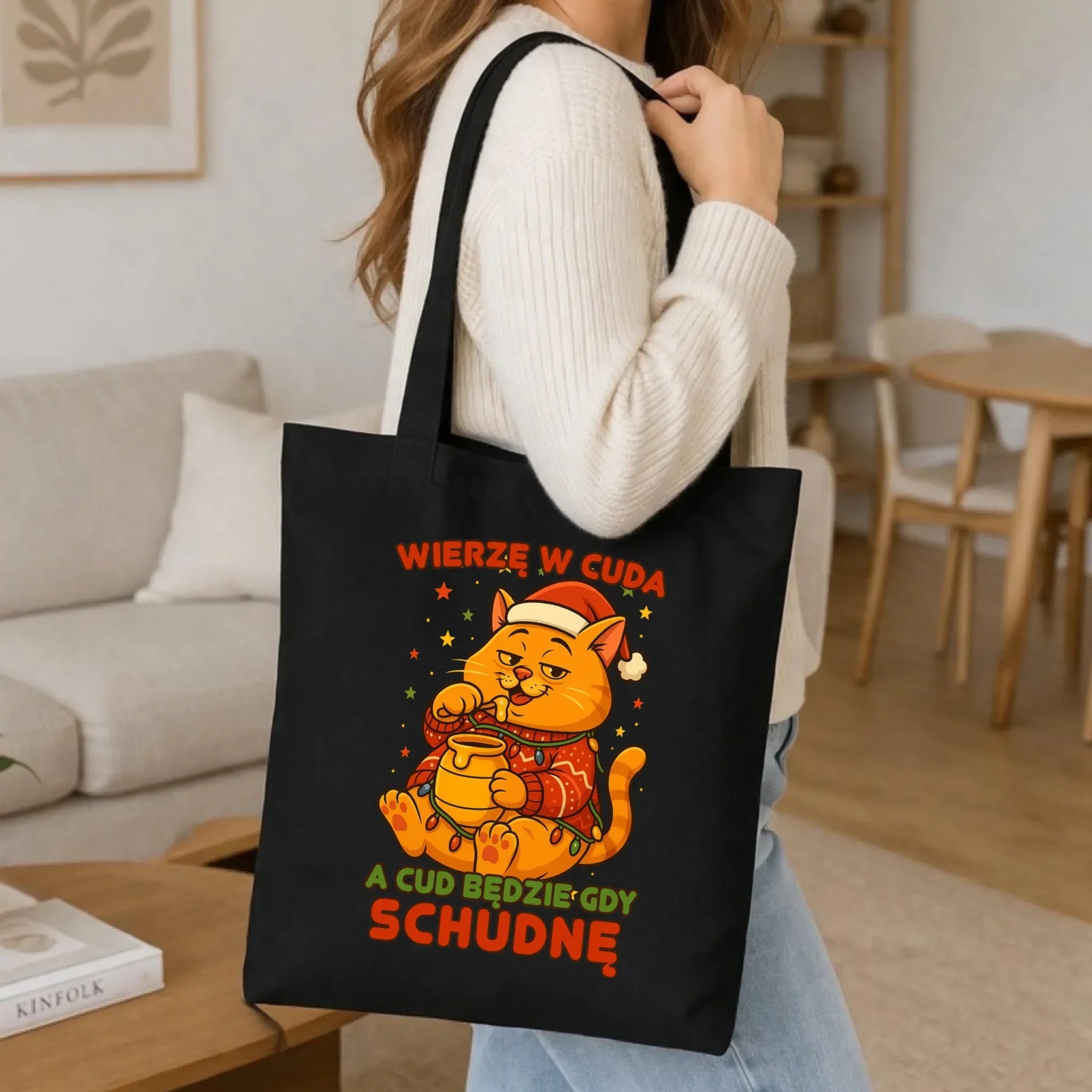 Torba świąteczna - Wierzę w cuda, a cud będzie gdy schudnę BN88 - StoryCups.pl