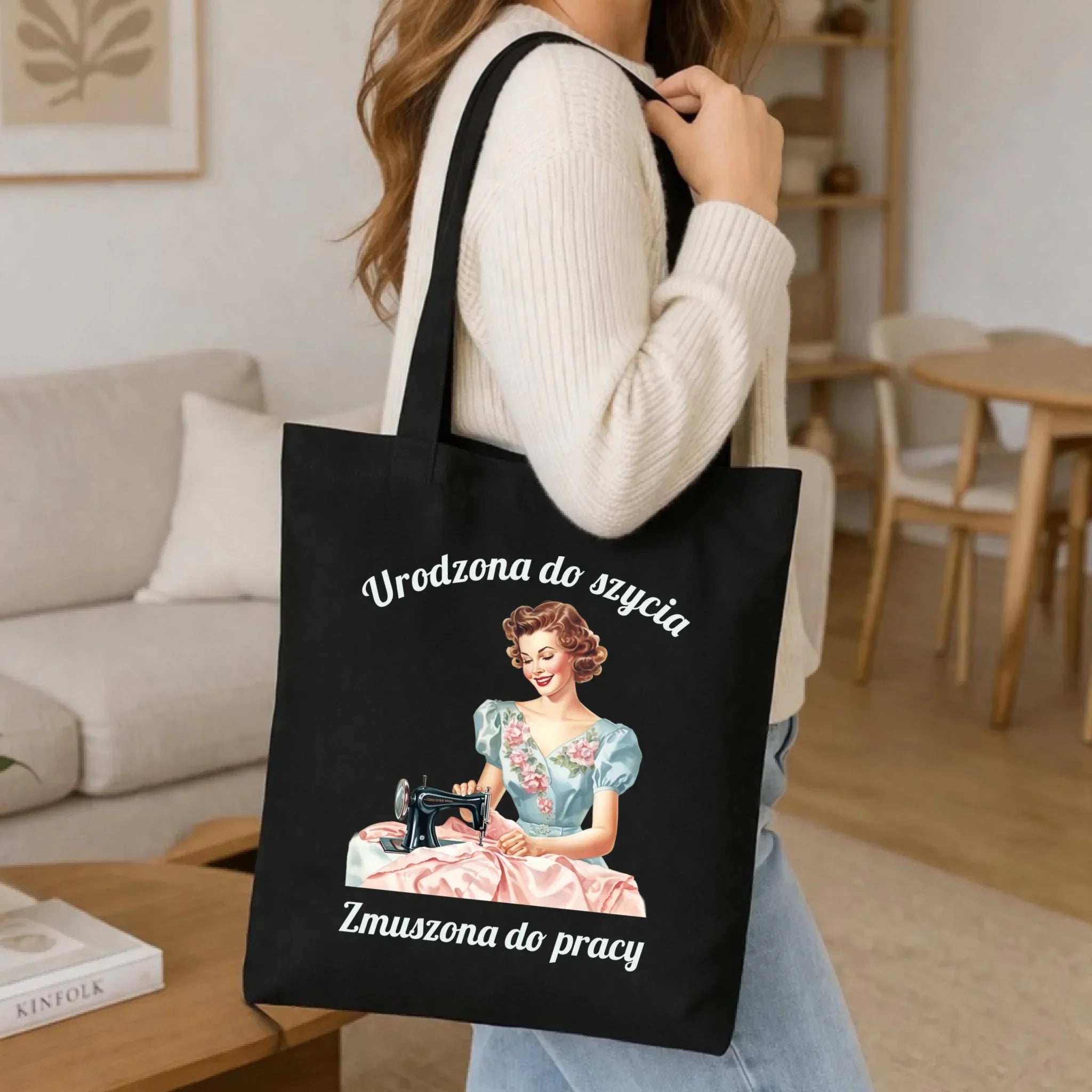 Torba szyciowa dla krawcowej - Urodzona do szycia HS18 - StoryCups.pl