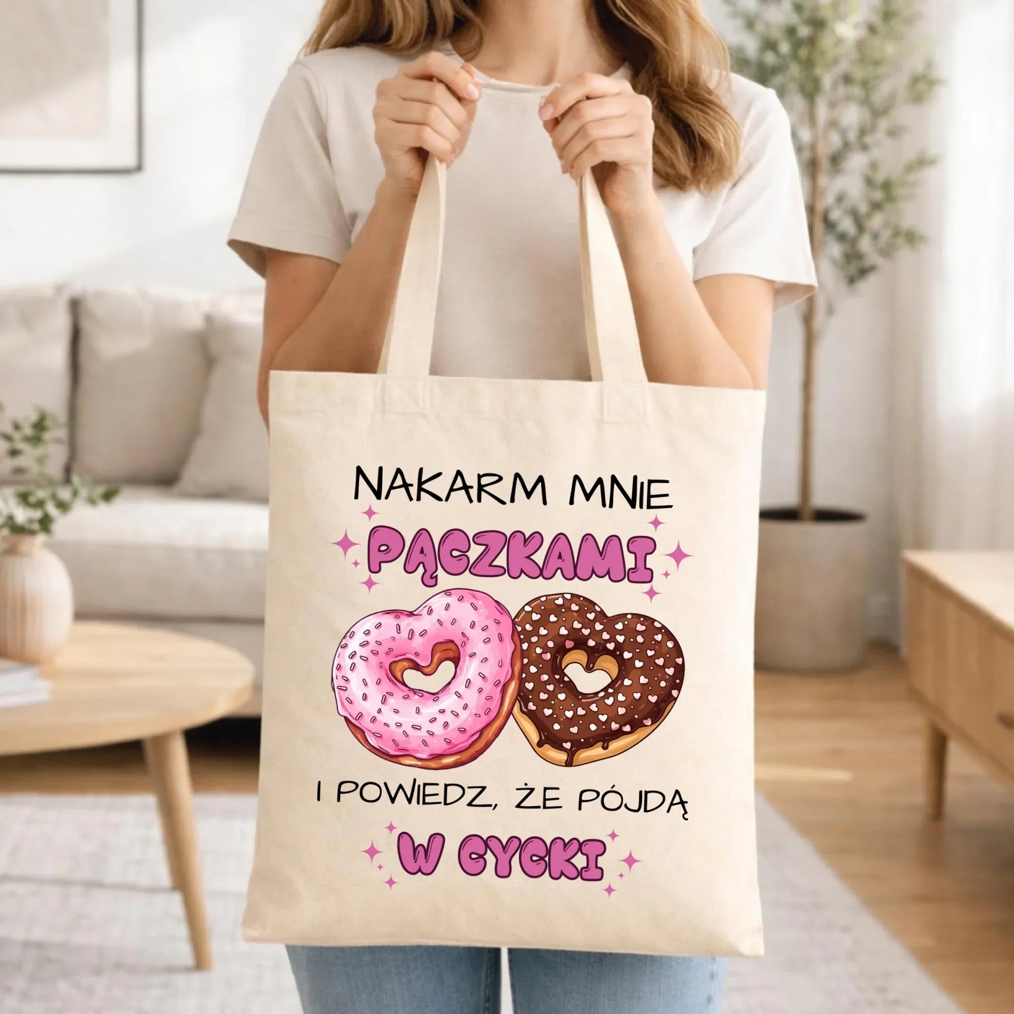 Torba dla dziewczyny - Nakarm mnie pączkami W59 - StoryCups.pl