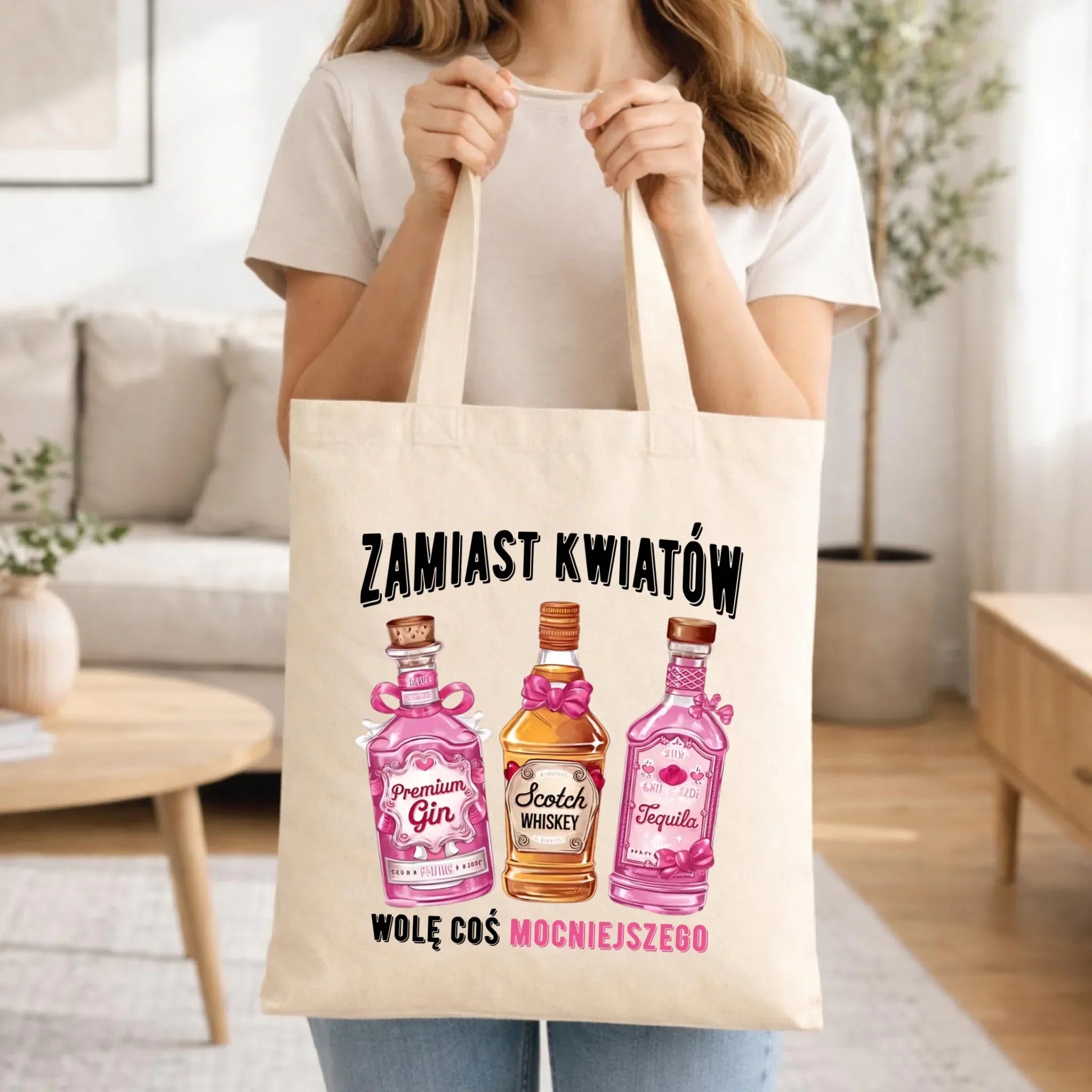 Torba dla niej - Zamiast kwiatów wolę coś mocniejszego W42 - StoryCups.pl