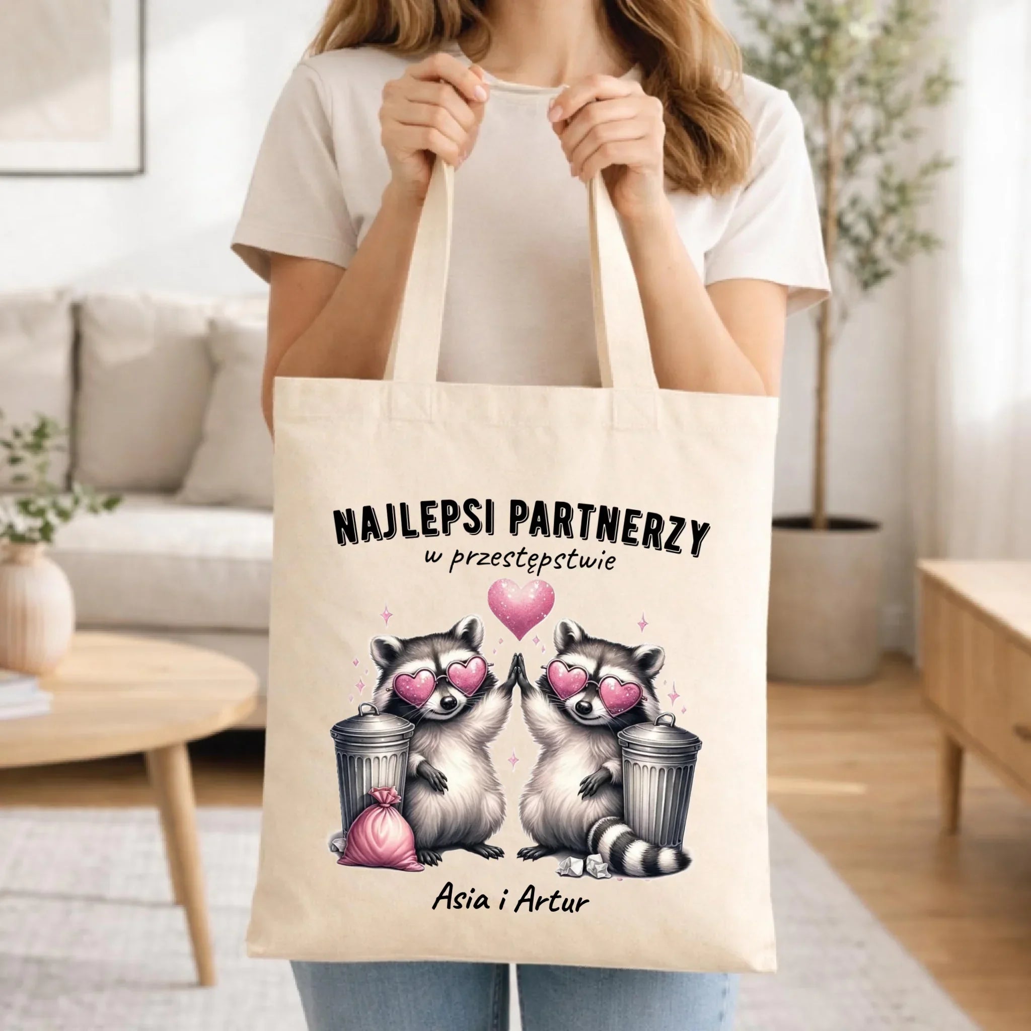 Torba dla par - Najlepsi partnerzy w przestępstwie - personalizowana W27 - StoryCups.pl