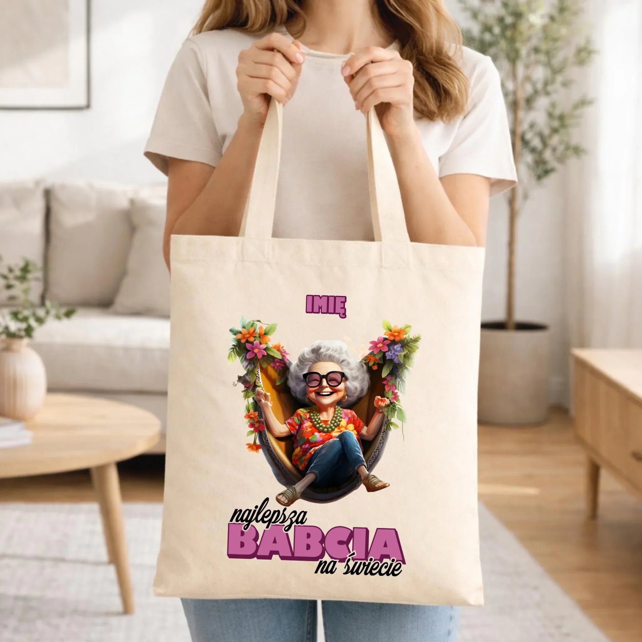 Torba dla babci - Najlepsza Babcia na świecie - personalizowana B14 - StoryCups.pl