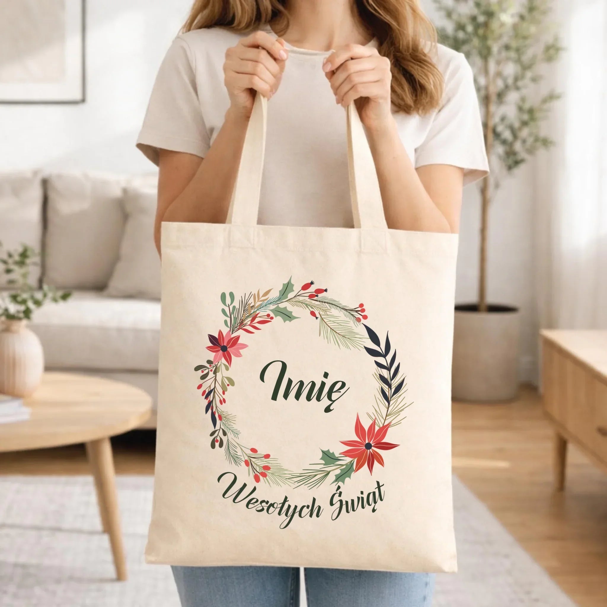 Torba świąteczna - Wesołych Świąt - personalizowana BN19 - StoryCups.pl