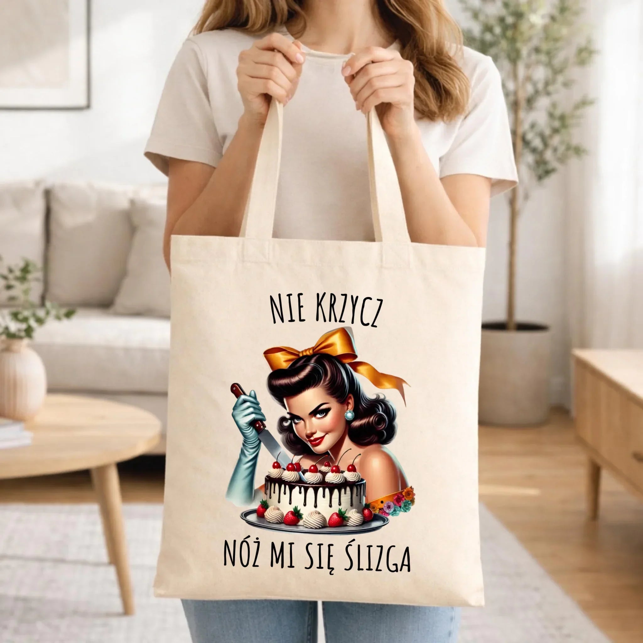 Torba - Nie krzycz, nóż mi się ślizga - Czarny humor DZ22 - StoryCups.pl