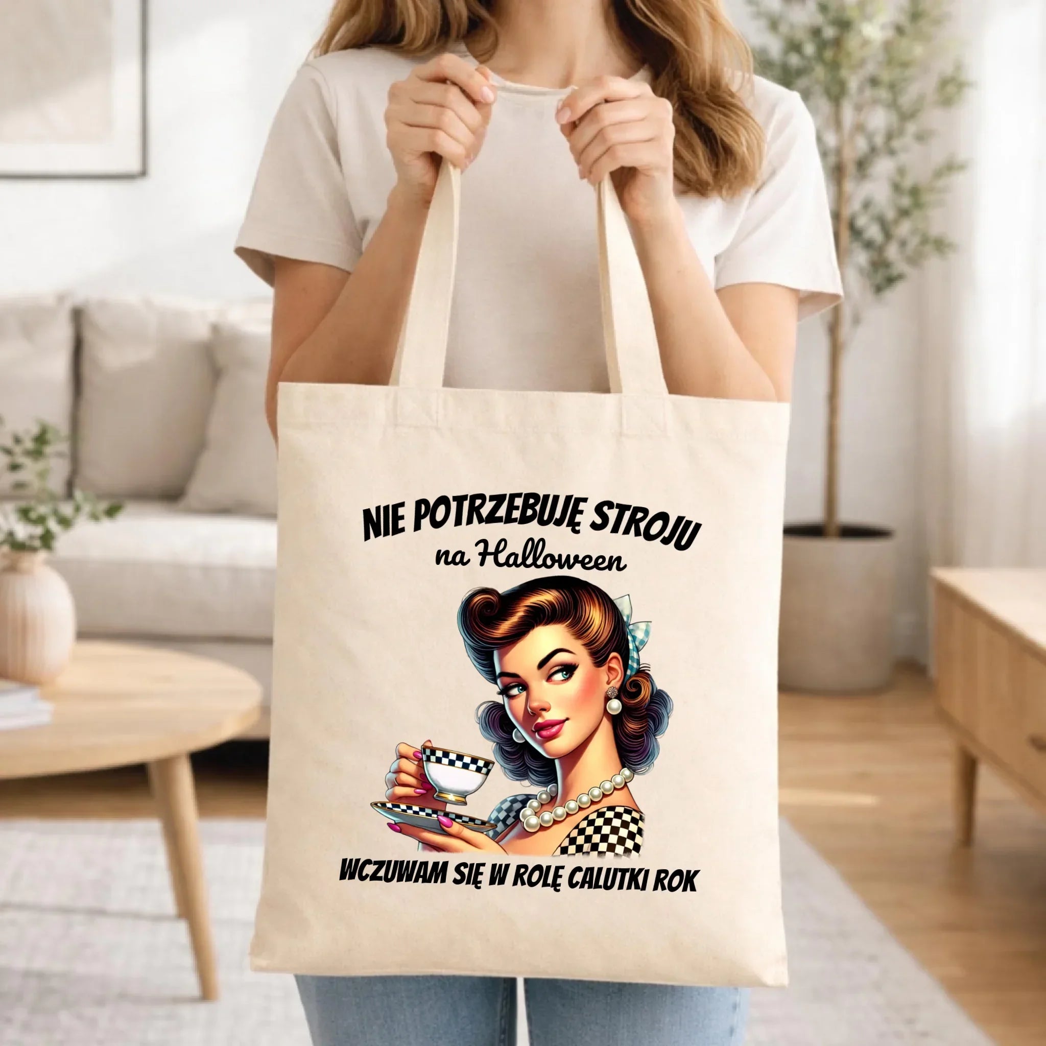 Torba retro pin-up girl – Nie potrzebuję stroju na Halloween HL29 - StoryCups.pl