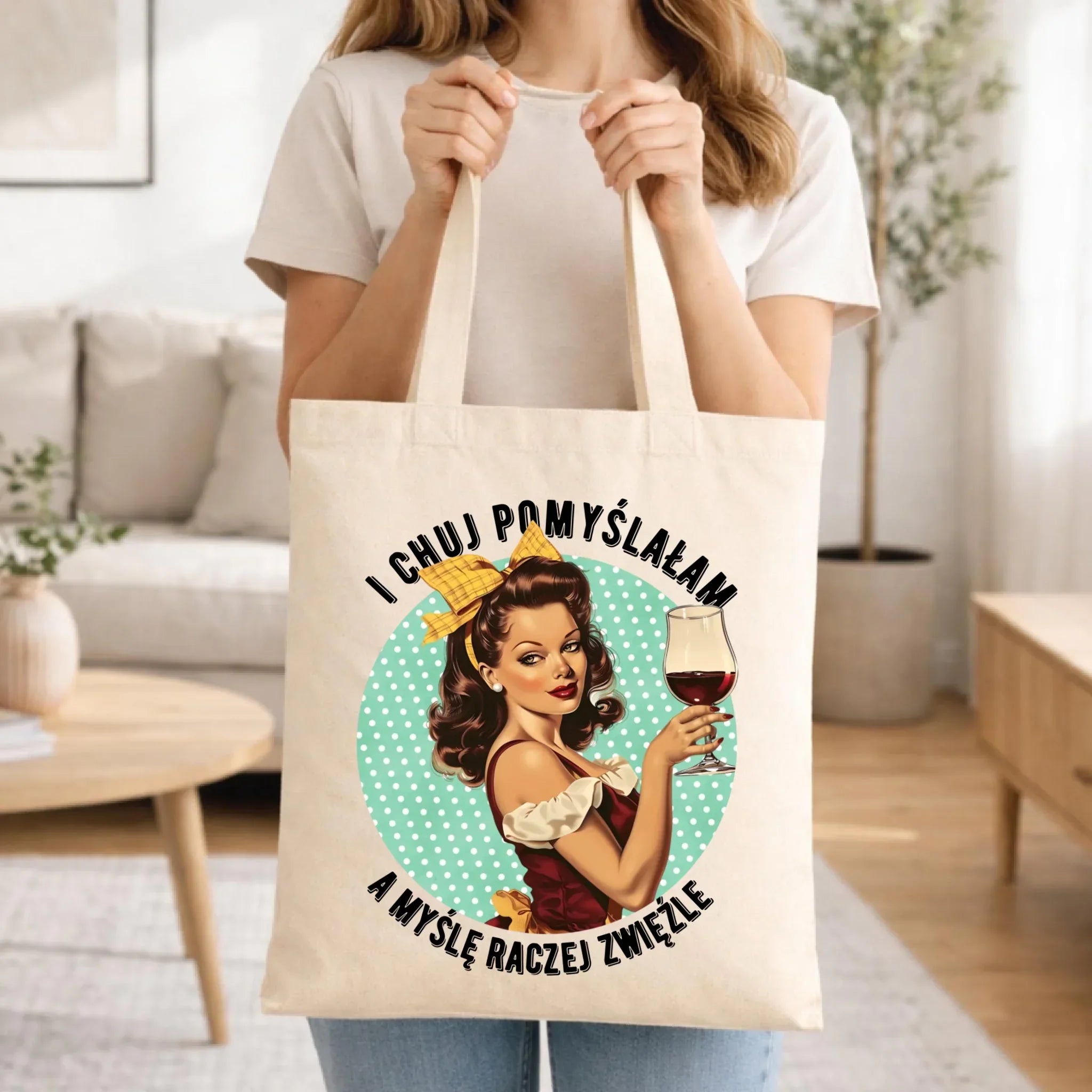 Torba retro - I ch*j pomyślałam, a myślę raczej zwięźle - bez cenzury DZ13 - StoryCups.pl