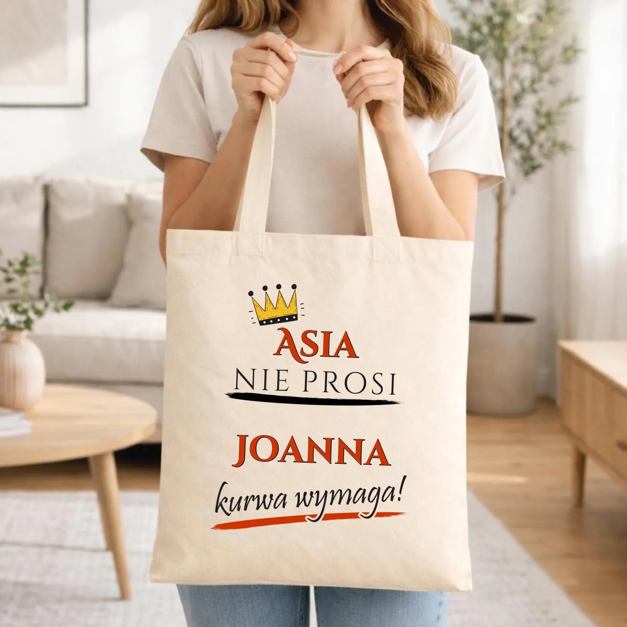 Torba - Nie prosi, ku**a wymaga - bez cenzury - personalizowana DZ18 - StoryCups.pl