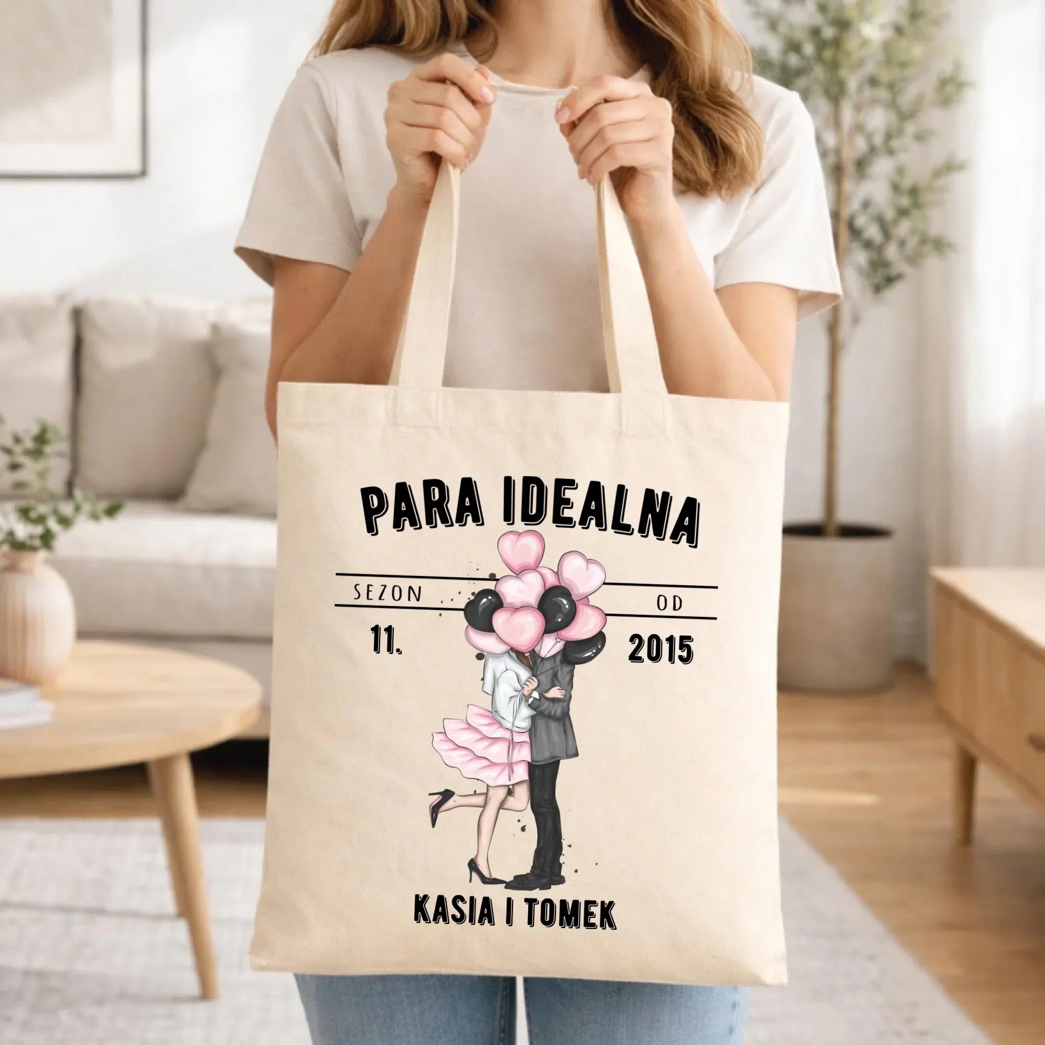 Torba dla par na rocznicę - Para idealna - personalizowana W11 - StoryCups.pl