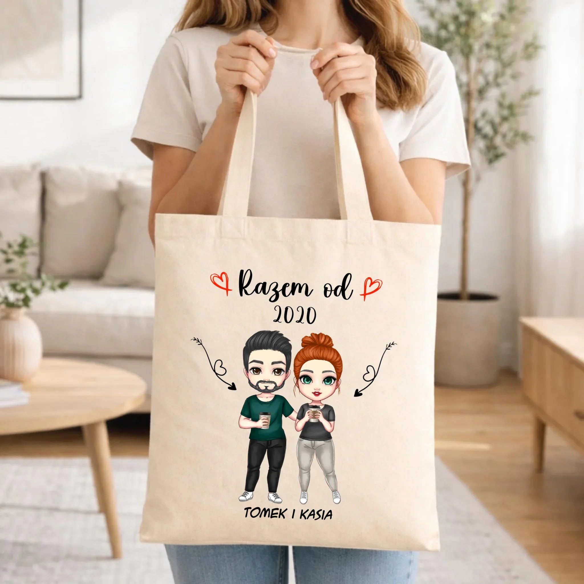 Torba dla par - Razem od - personalizowana W01 - StoryCups.pl