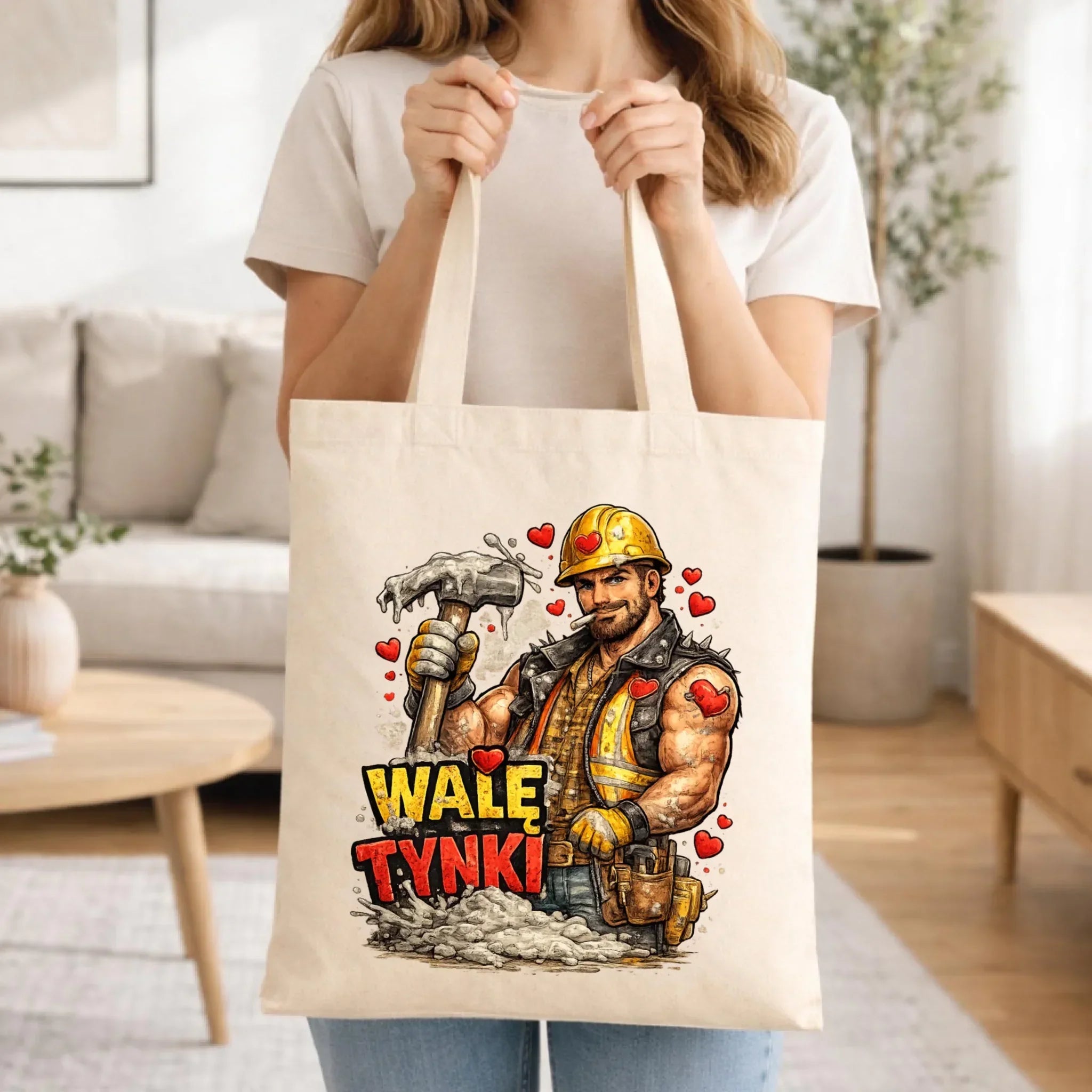 Torba na Walentynki - Budowlaniec Walę tynki W64 - StoryCups.pl