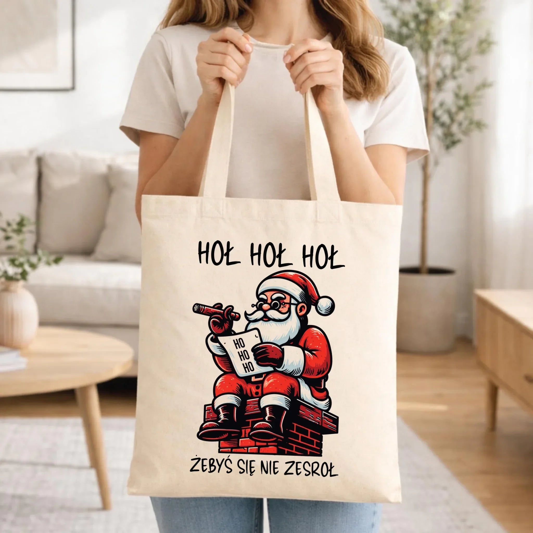 Torba świąteczna - Śmieszny prezent na Mikołaja - Hoł hoł hoł żebyś się nie zesroł BN156 - StoryCups.pl