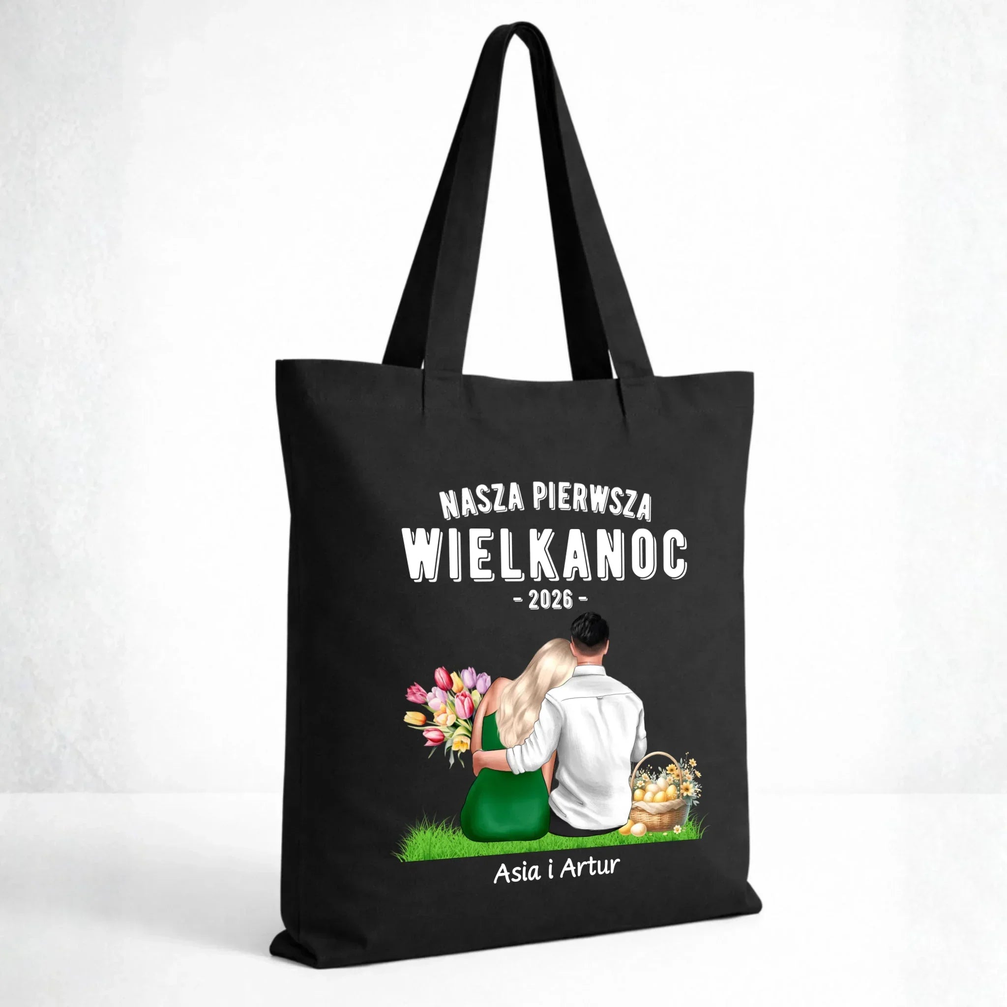 Torba wielkanocna dla par - Nasza pierwsza Wielkanoc - personalizowana WN16 - StoryCups.pl
