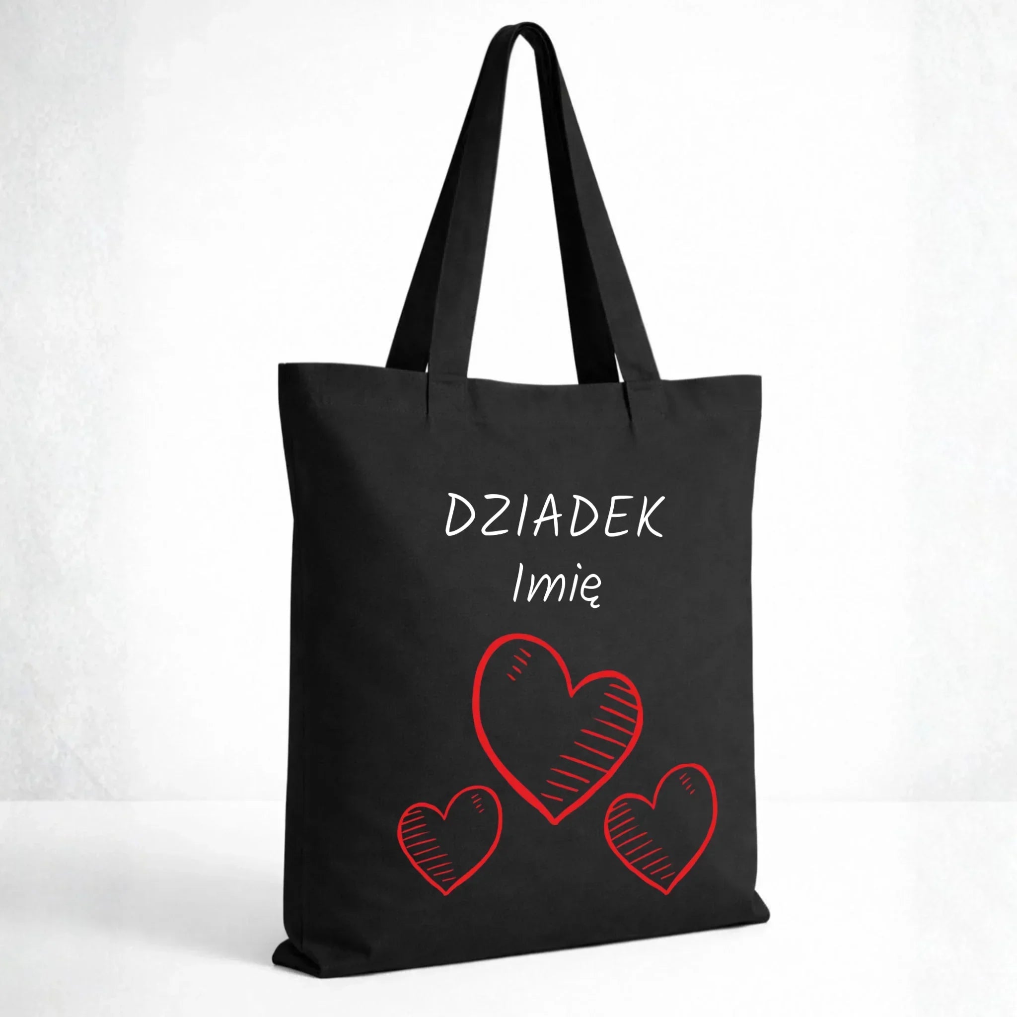 Torba dla dziadka - Serca - personalizowana D01 - StoryCups.pl