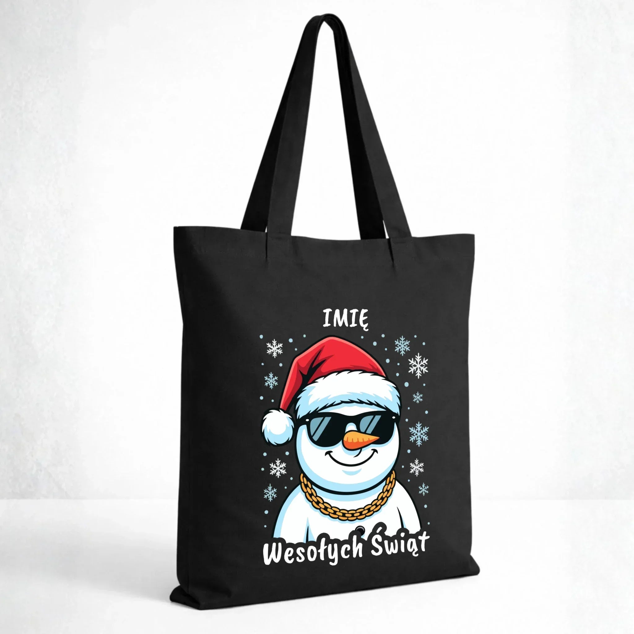 Torba świąteczna - Wesoły bałwan Wesołych Świąt - personalizowana BN82 - StoryCups.pl